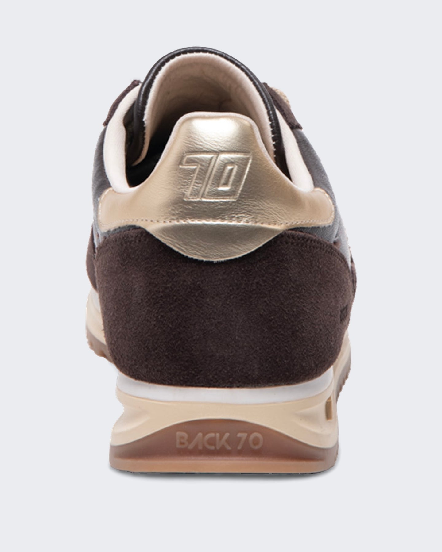 Back 70 Dames Jogger sneaker nappa leer Bruin - Eleganza.nl