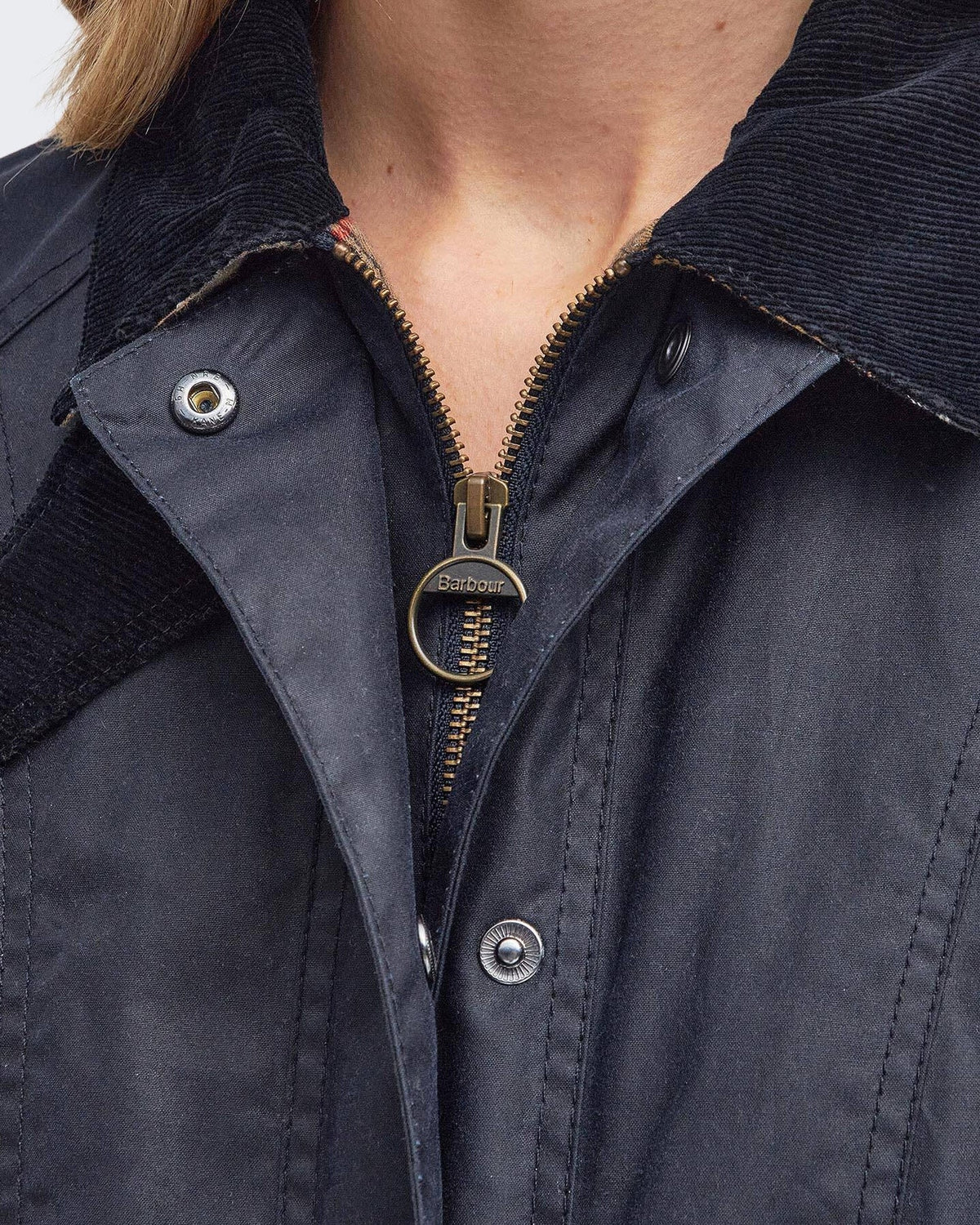 Barbour Dames Beadnell gewaxte Blauw - Eleganza.nl