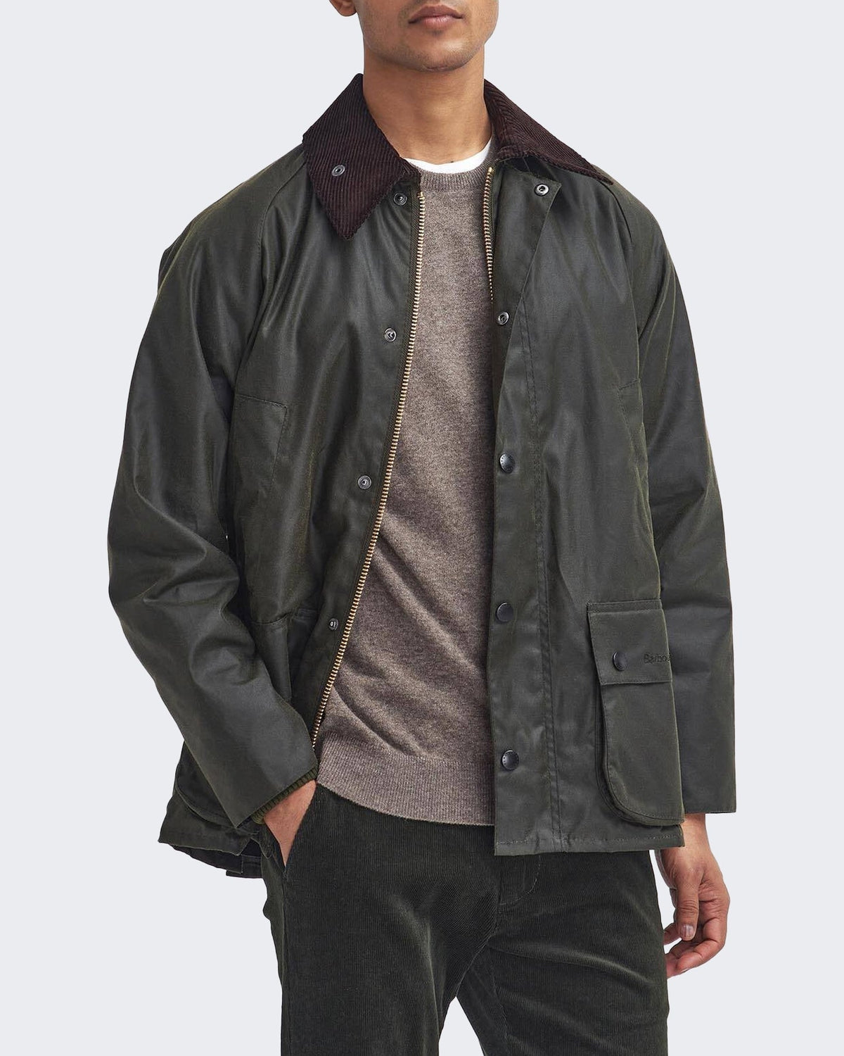 Barbour Heren Bedale gewaxte jack Groen - Eleganza.nl