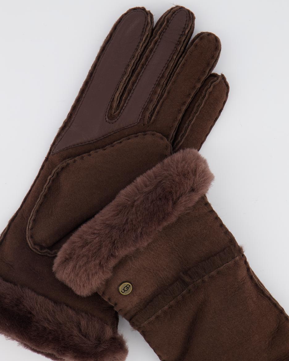 Women Sheepskin Gloves Burnt Cedar