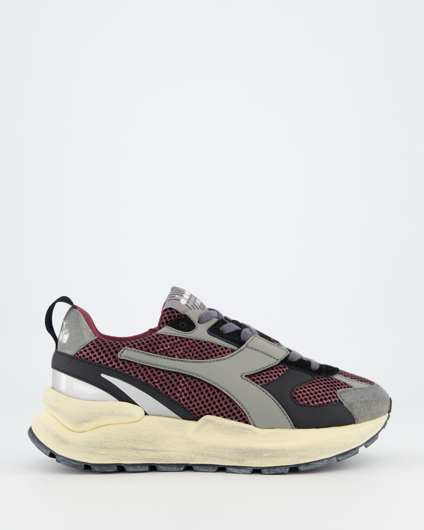 Diadora Dames Mercury Elite Grijs/Bordo