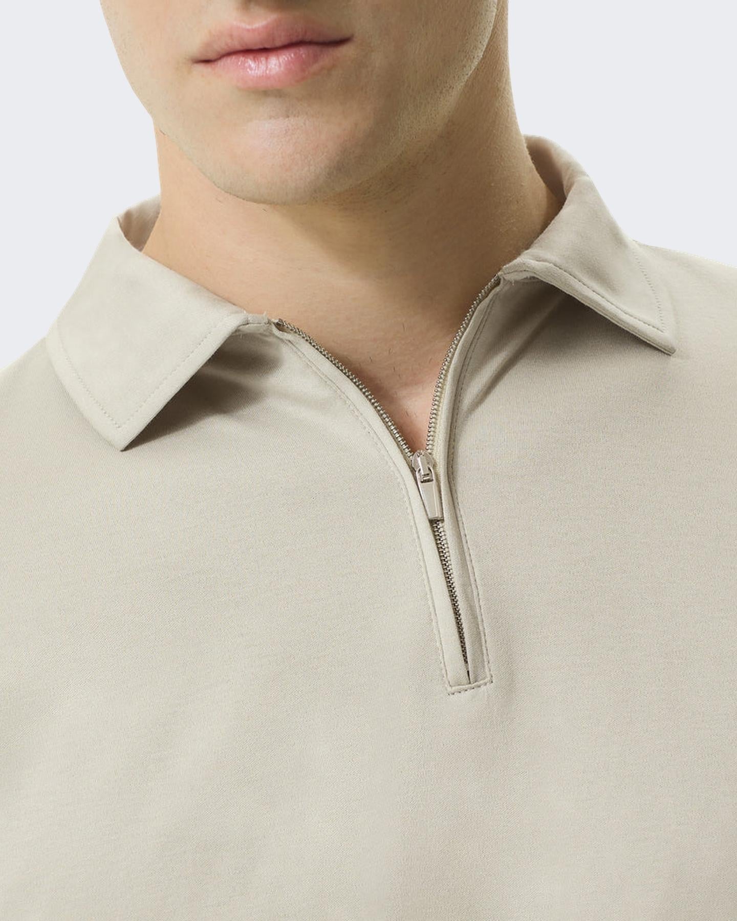 VALENZA Heren Supima Polo Zip Collar