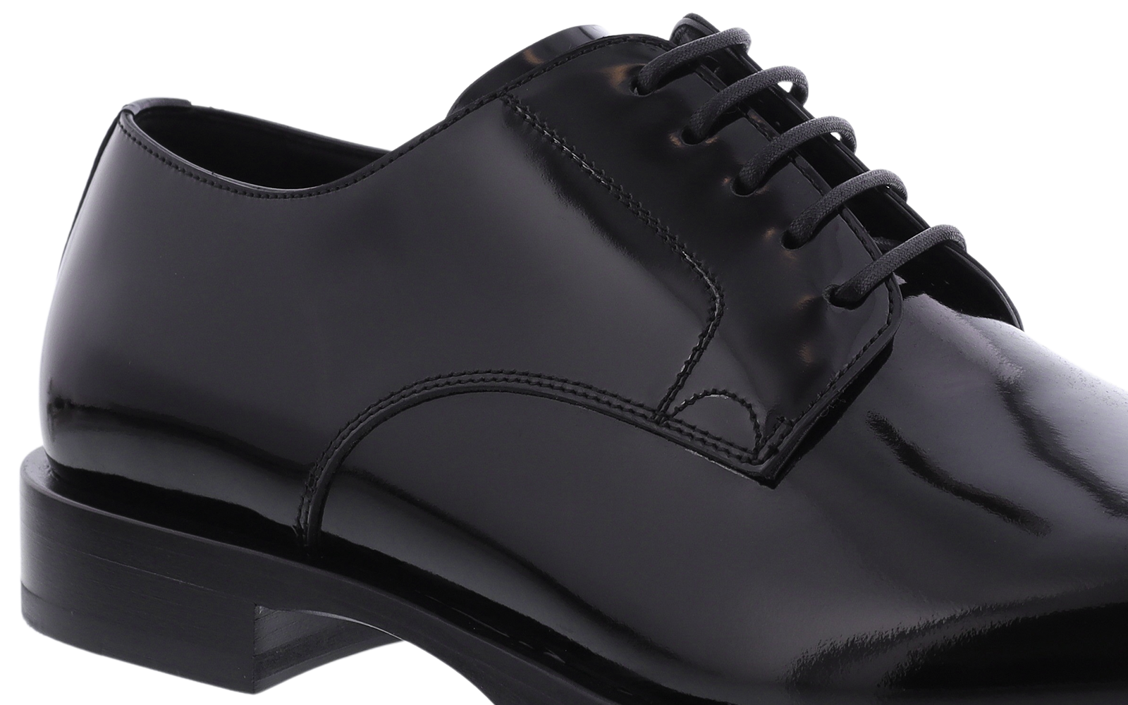 Men Polished Derby Black