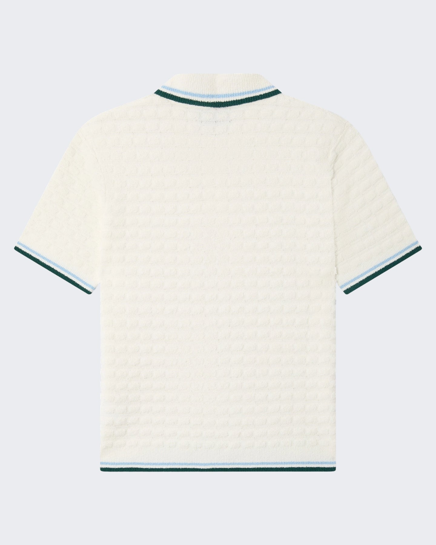 Casablanca Heren Boucle Short Sleeve Polo Wit - Eleganza.nl
