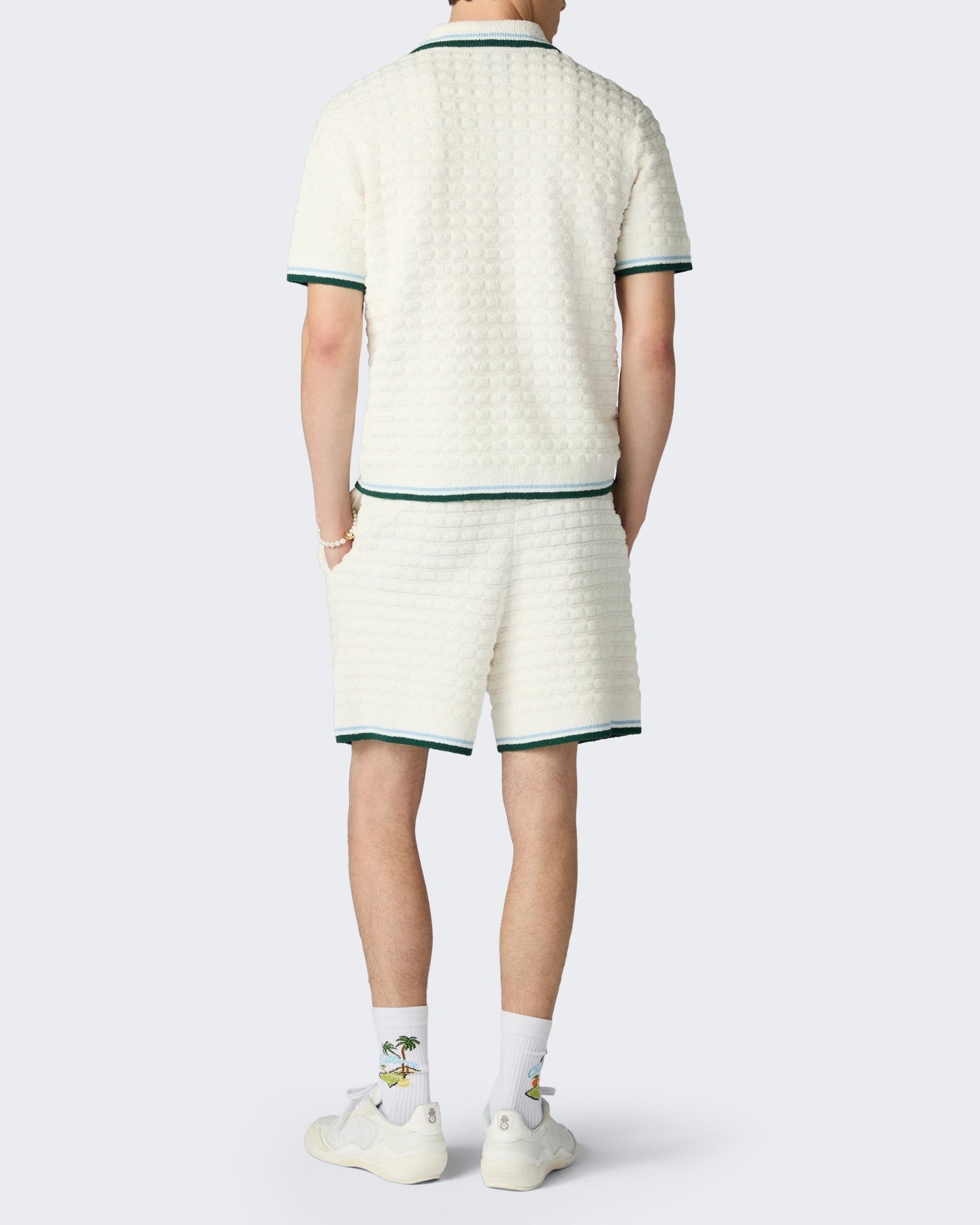 Casablanca Heren Boucle Shorts Wit - Eleganza.nl