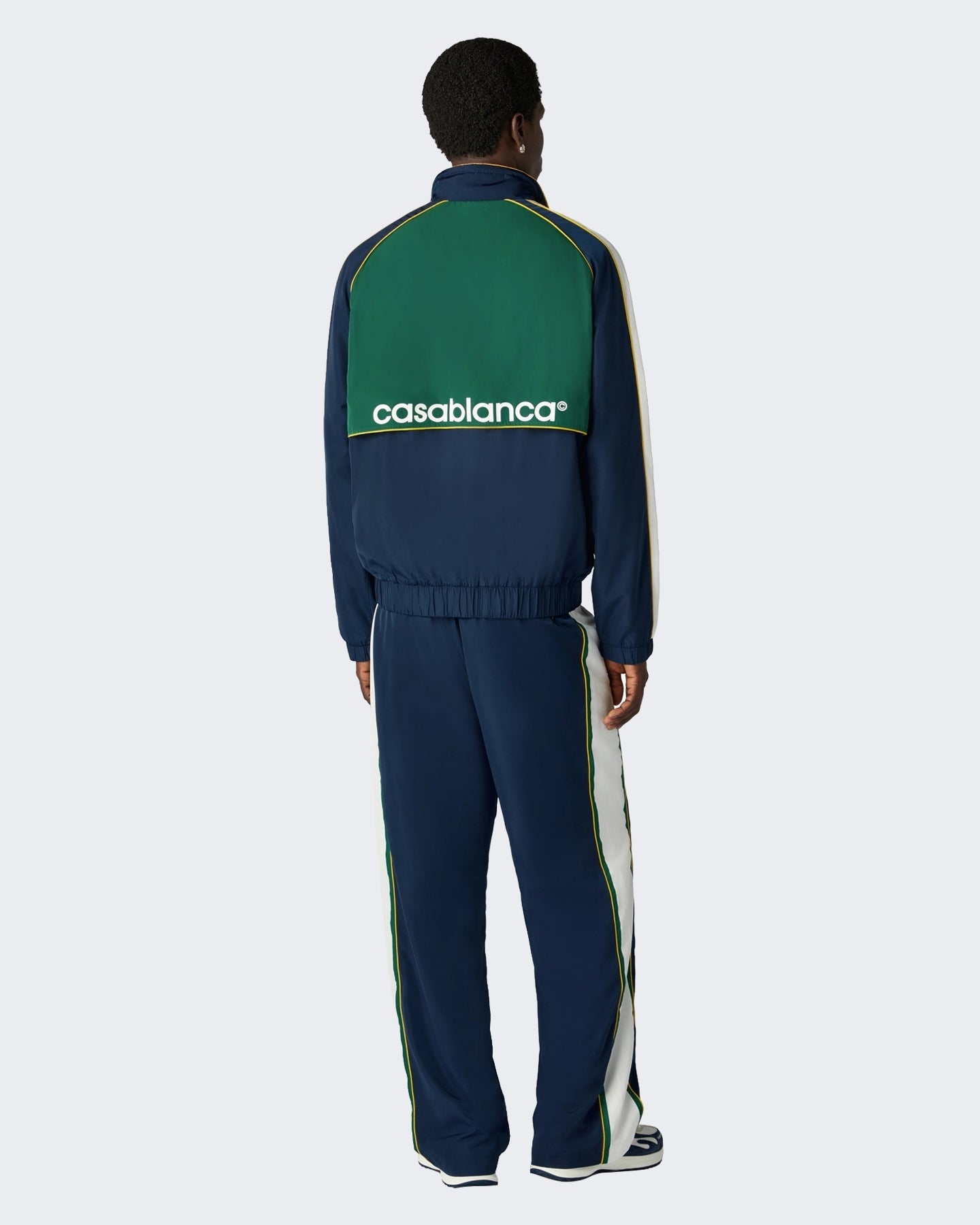 Casablanca Heren Cc Applique Colourblock Windbreaker Jacket Wit - Eleganza.nl