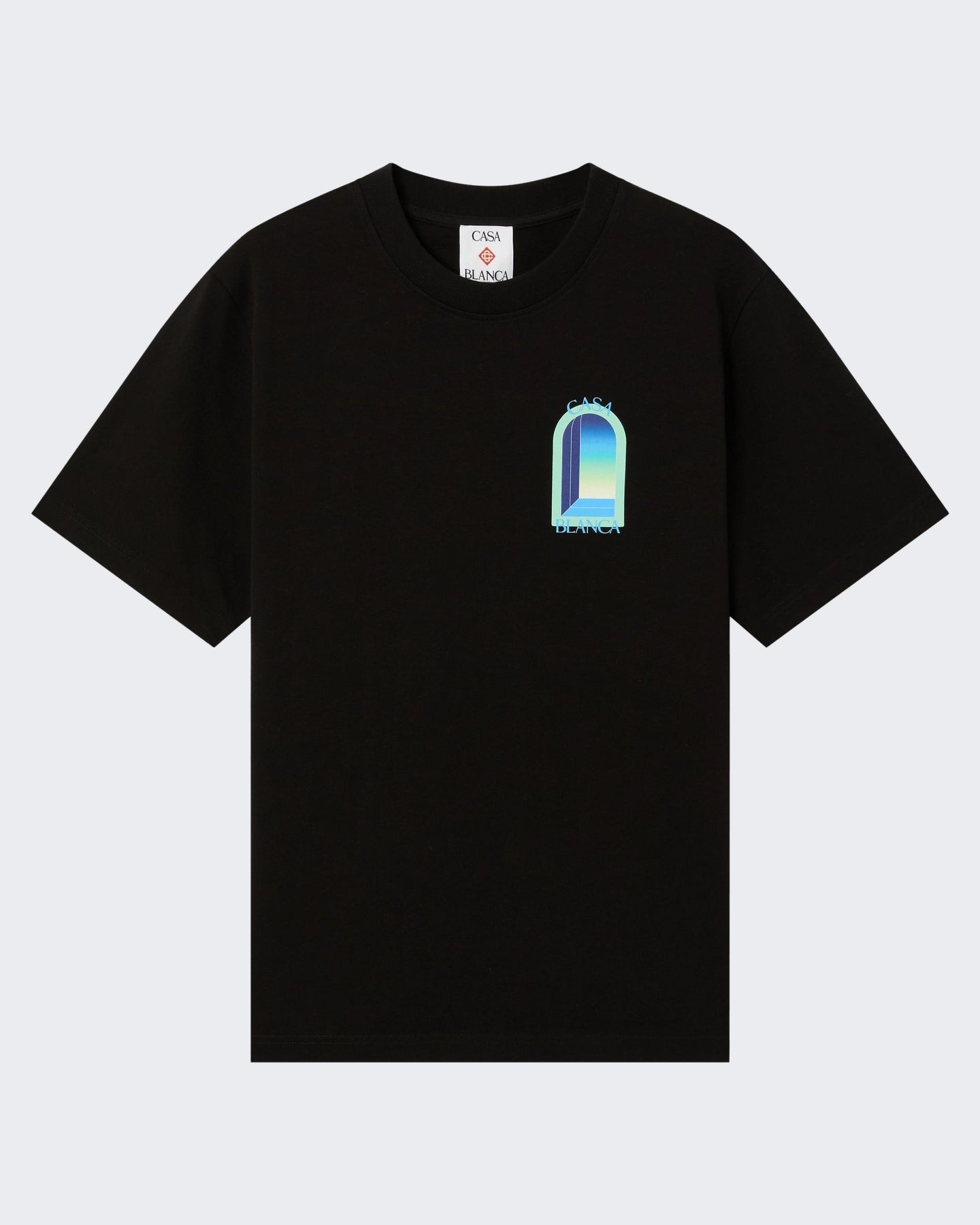 Casablanca Heren Classic T-Shirt Gradient Arch Zwart - Eleganza.nl