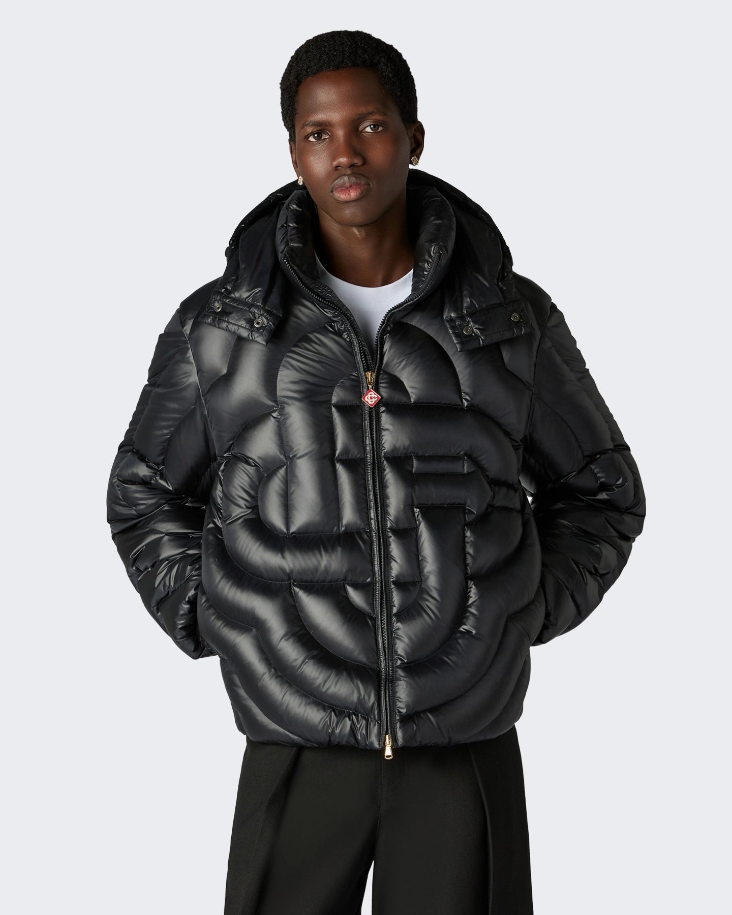 Casablanca Heren Quilted Puffer Jacket Zwart - Eleganza.nl
