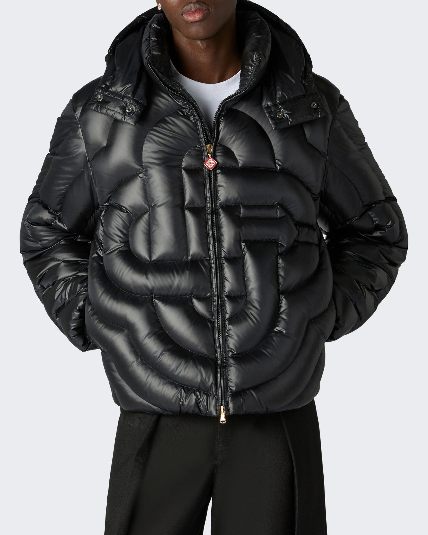 Casablanca Heren Quilted Puffer Jacket Zwart - Eleganza.nl
