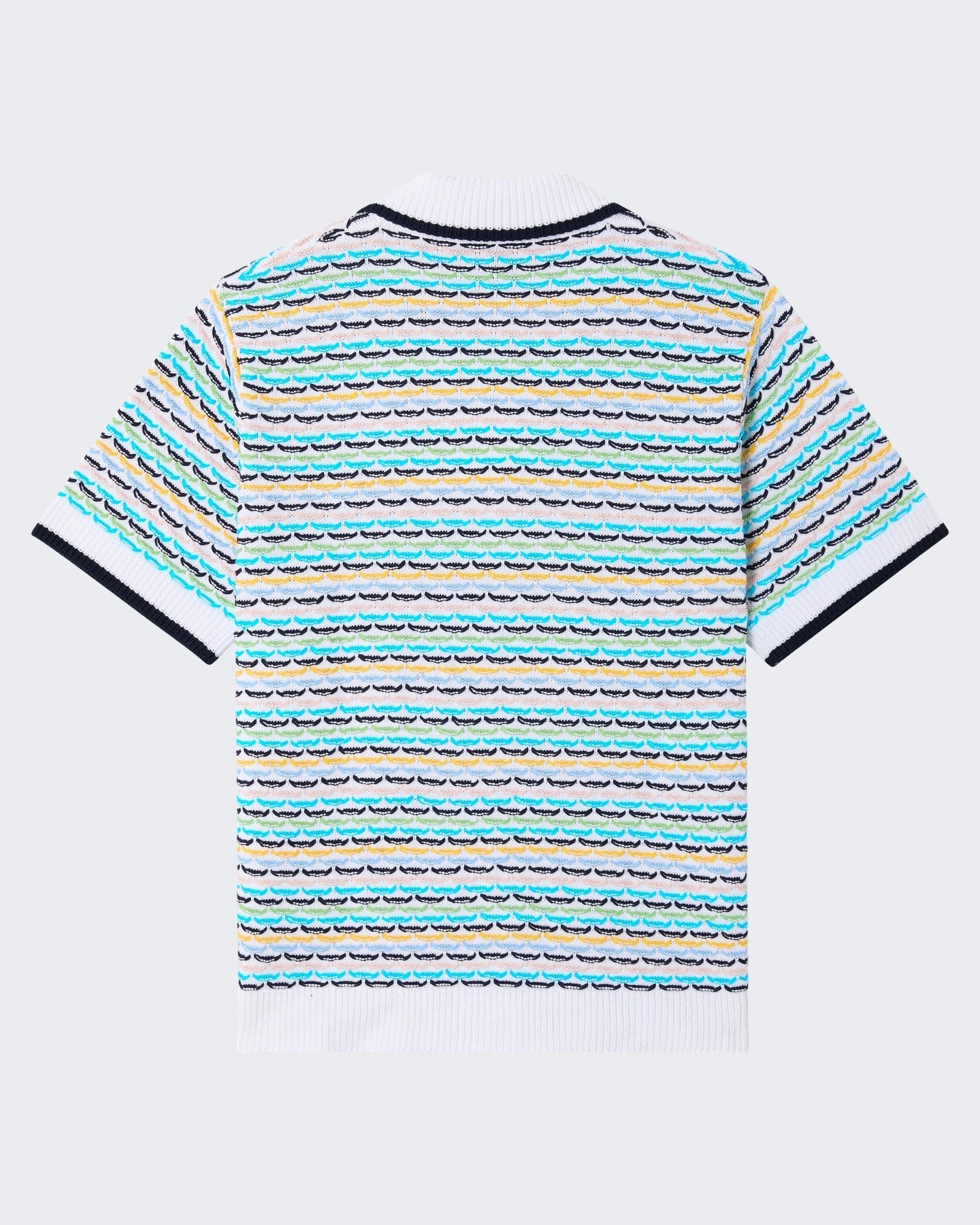 Casablanca Heren Tuck Stitch Short Sleeve Shirt Multi - Eleganza.nl