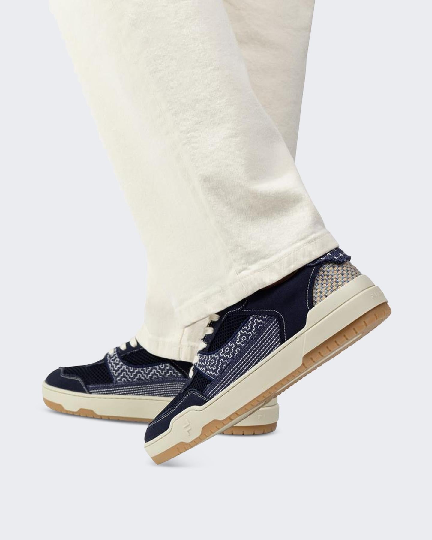 Heren Etna Sashiko Sneaker Blauw
