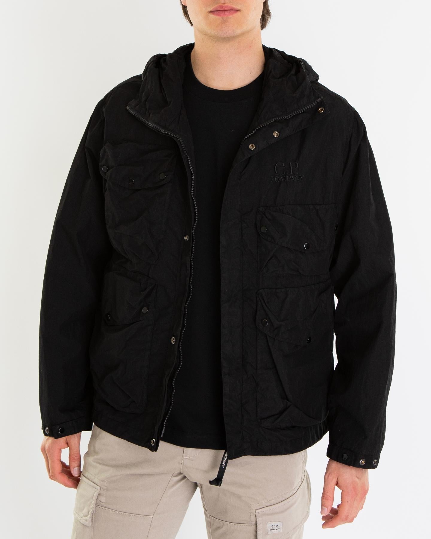 C.P.Company Heren Flatt Goggle Jacket Zwart - Eleganza.nl