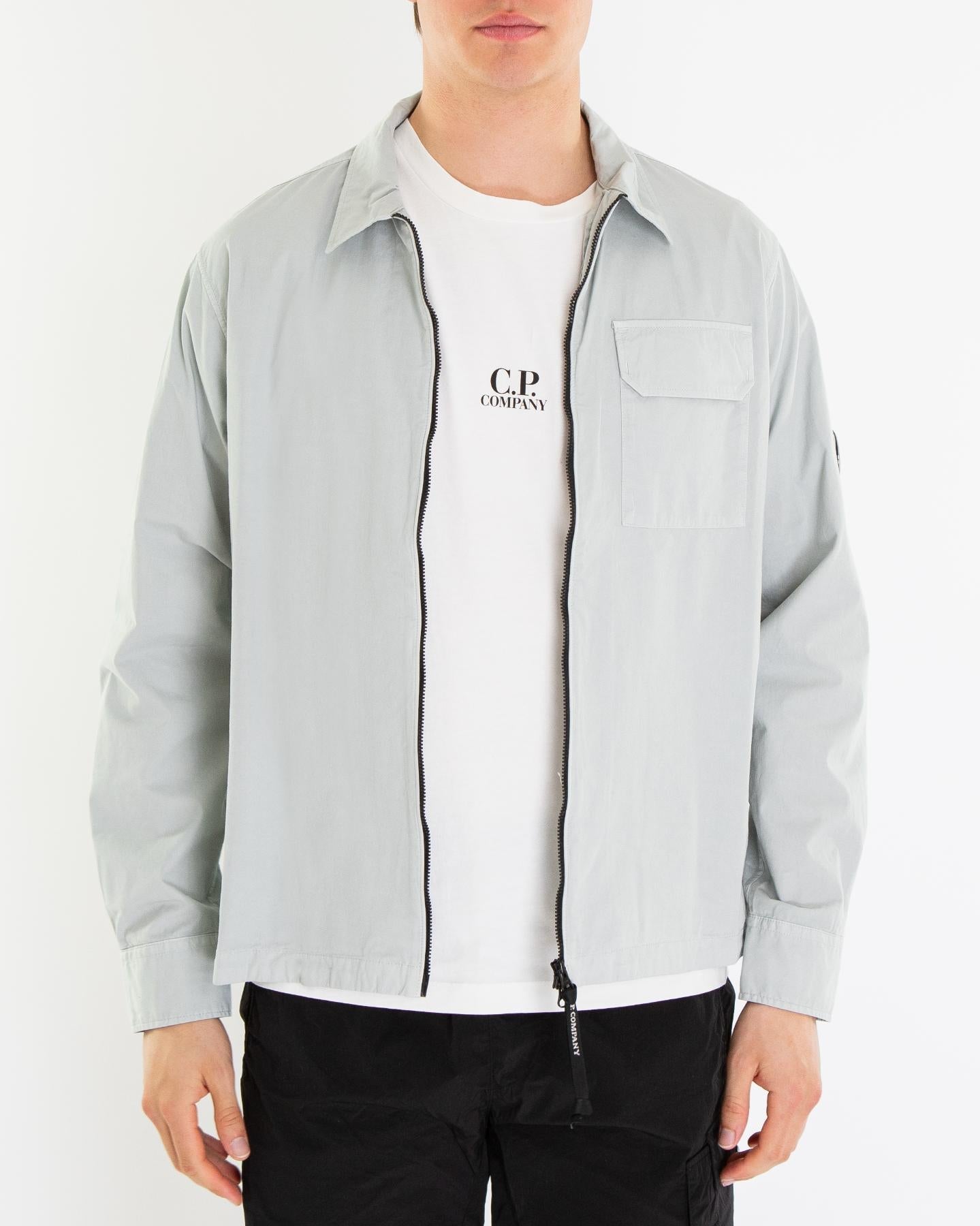 C.P.Company Heren Full Zip Overshirt Groen - Eleganza.nl