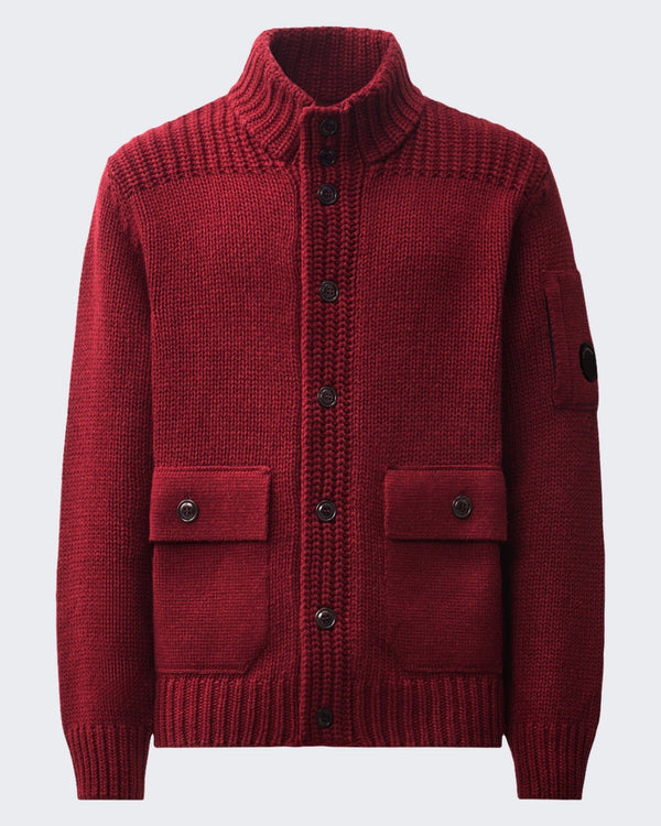 Men's Gebreid Cardigan met knoopsluiting in Black