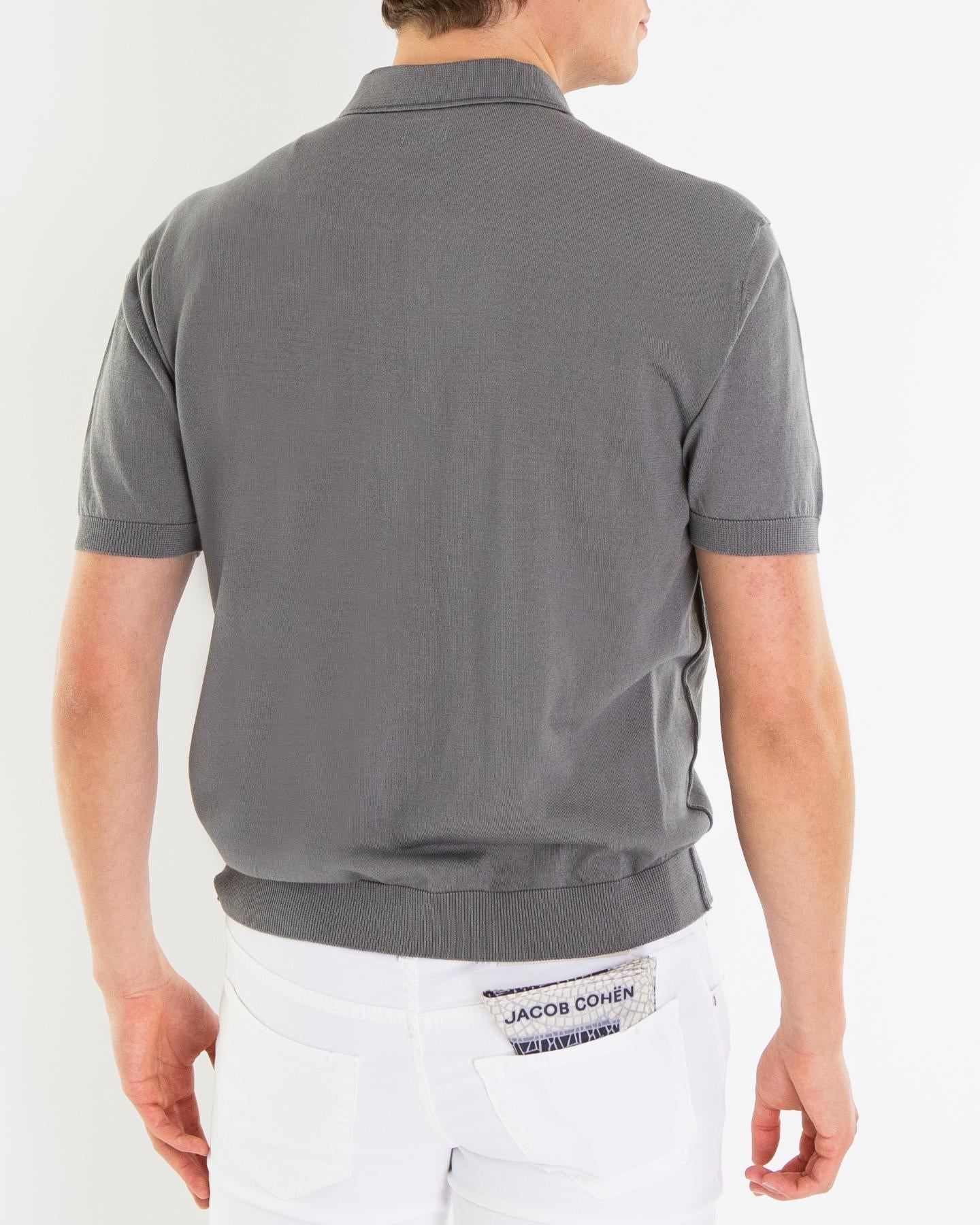 C.P.Company Heren Polo Collar Knit Grijs - Eleganza.nl