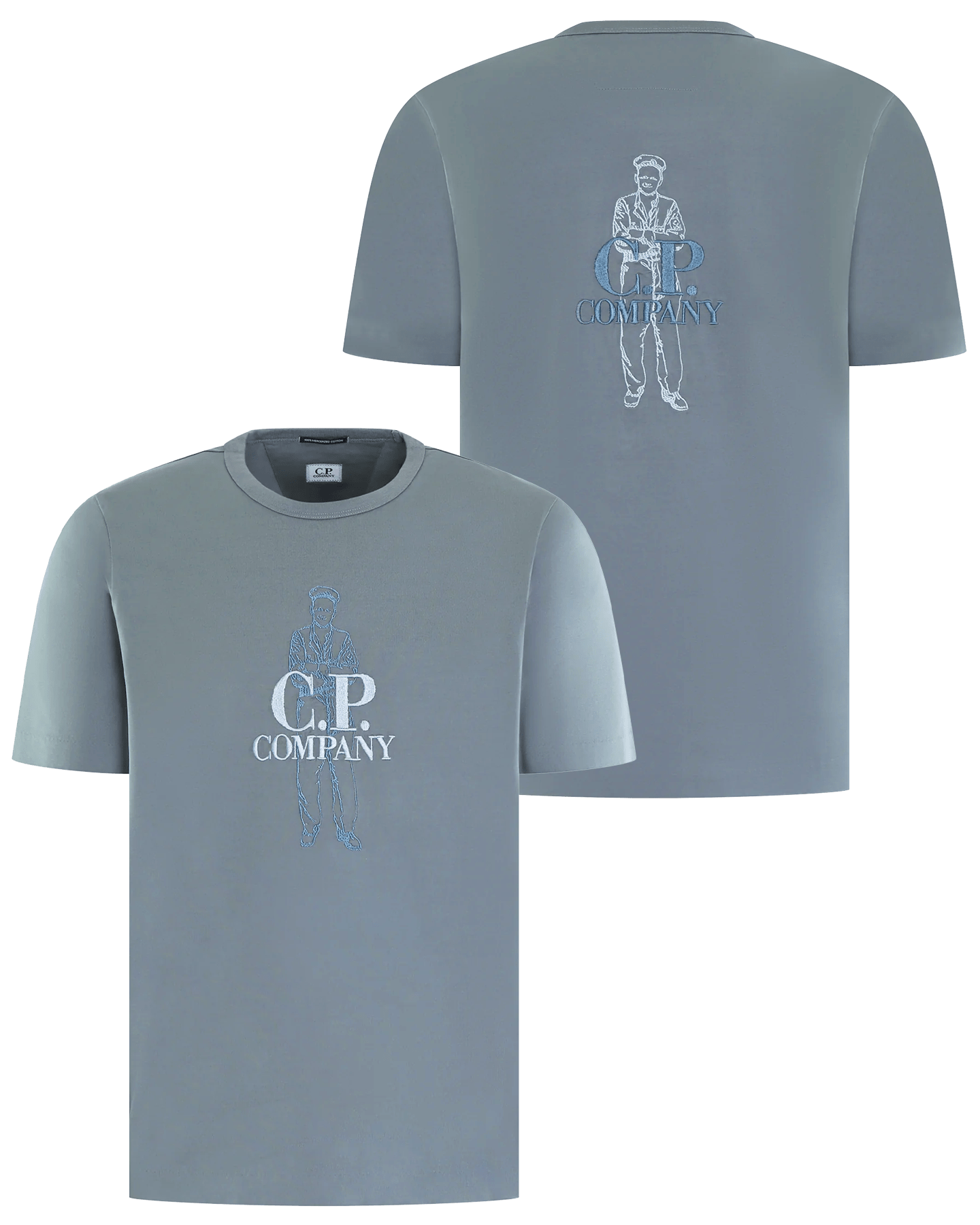 C.P.Company Heren Twisted Sailer T-Shirt Blauw - Eleganza.nl