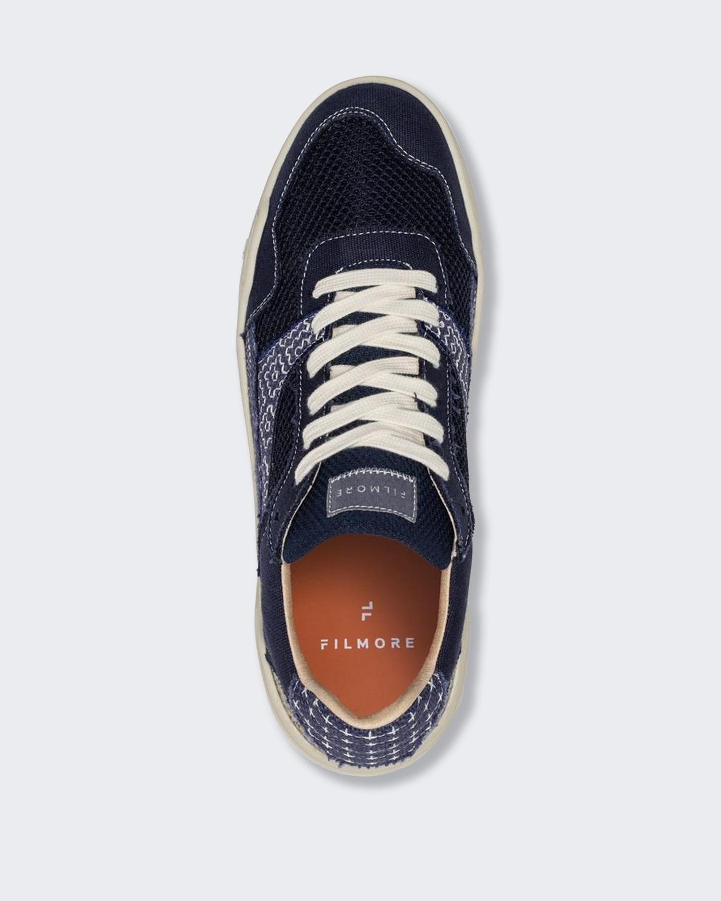 Heren Etna Sashiko Sneaker Blauw