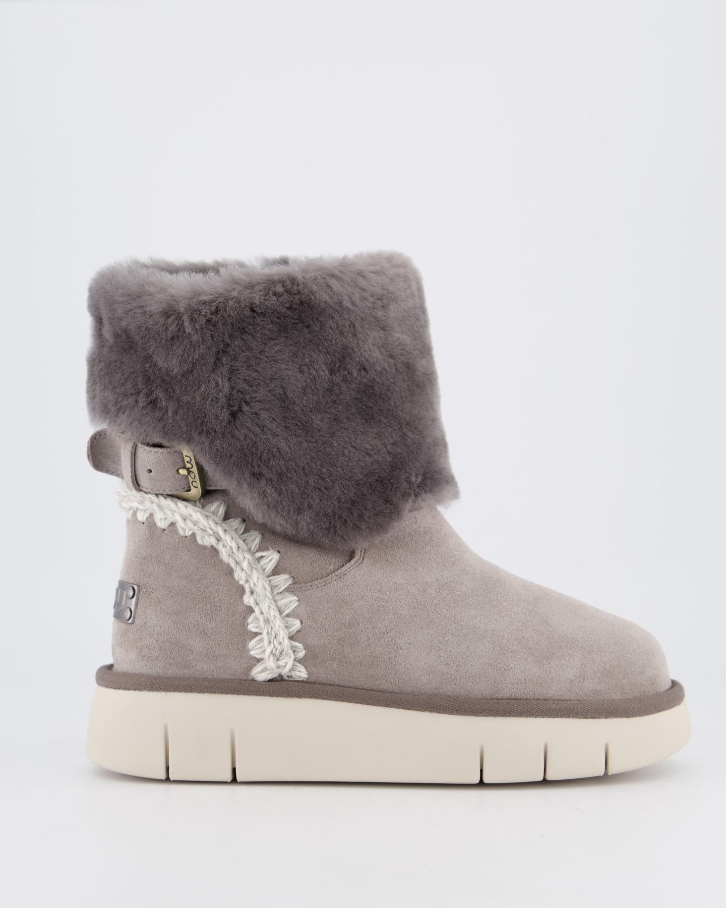 Dames Bounce Boot Shearling Grijs