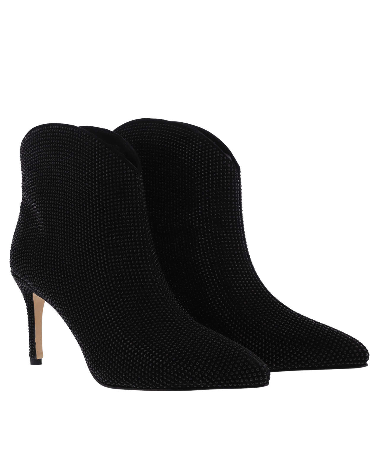 Women TL-12636 Crystals Booty Black