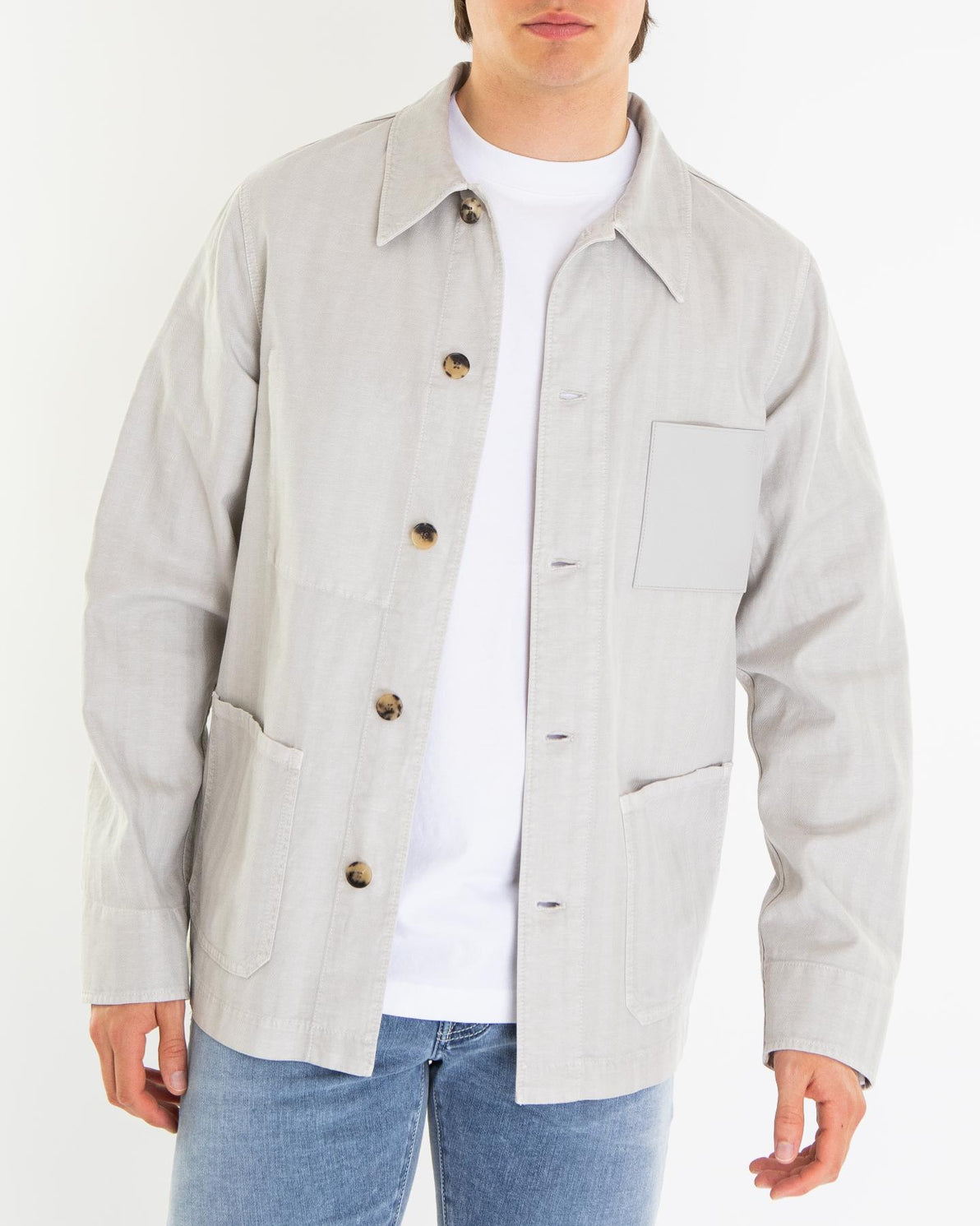 Heren Overshirt Light Grijs