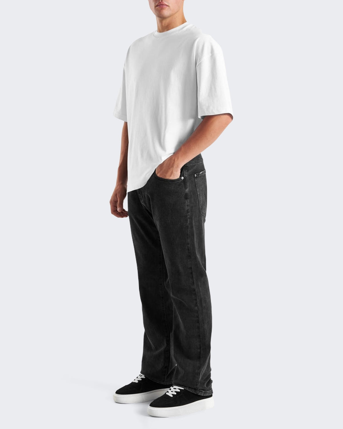 Don't Waste Culture Heren Jeans met gewassen zwarte finish Zwart - Eleganza.nl
