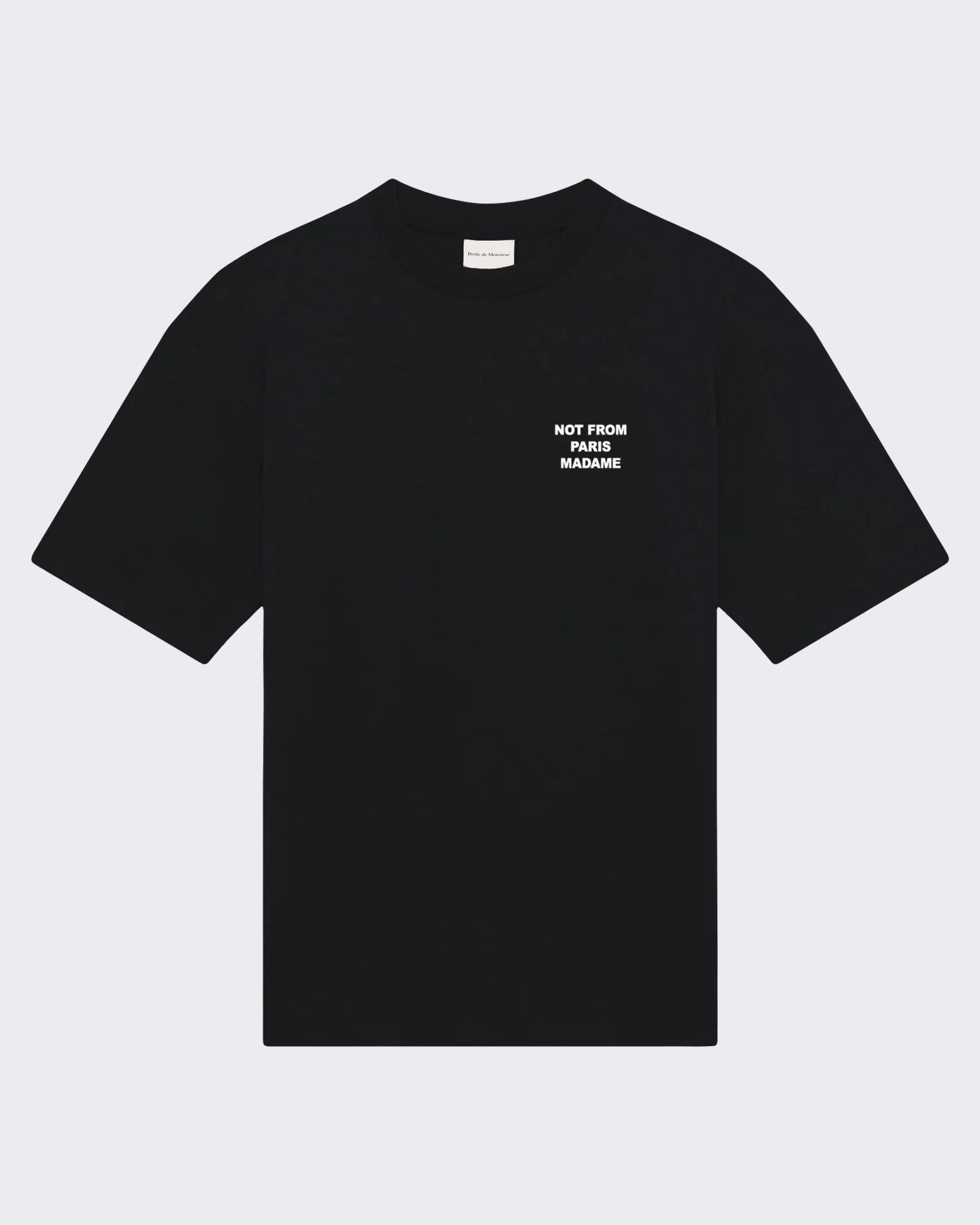 Drole De Monsieur Heren Bold Slogan T-Shirt Zwart - Eleganza.nl