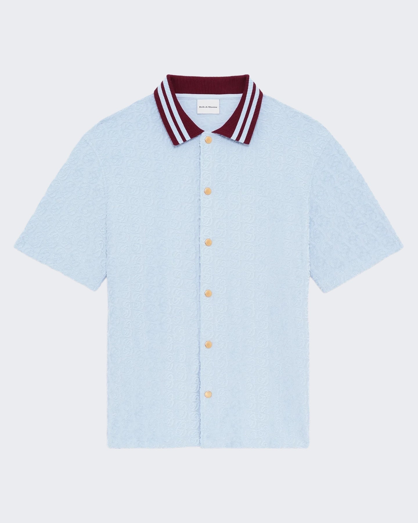 Drole De Monsieur Heren Monogram Shirt Blauw - Eleganza.nl