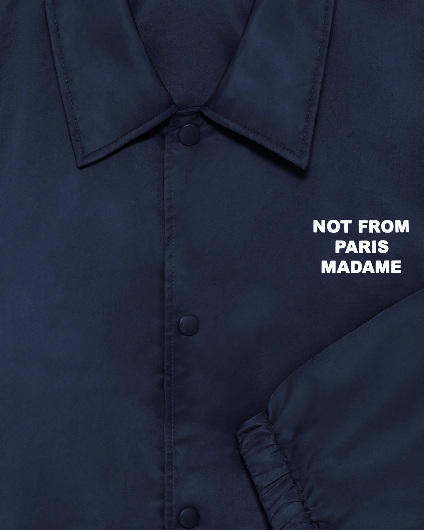 Drole De Monsieur Heren Slogan Jacket Blauw - Eleganza.nl