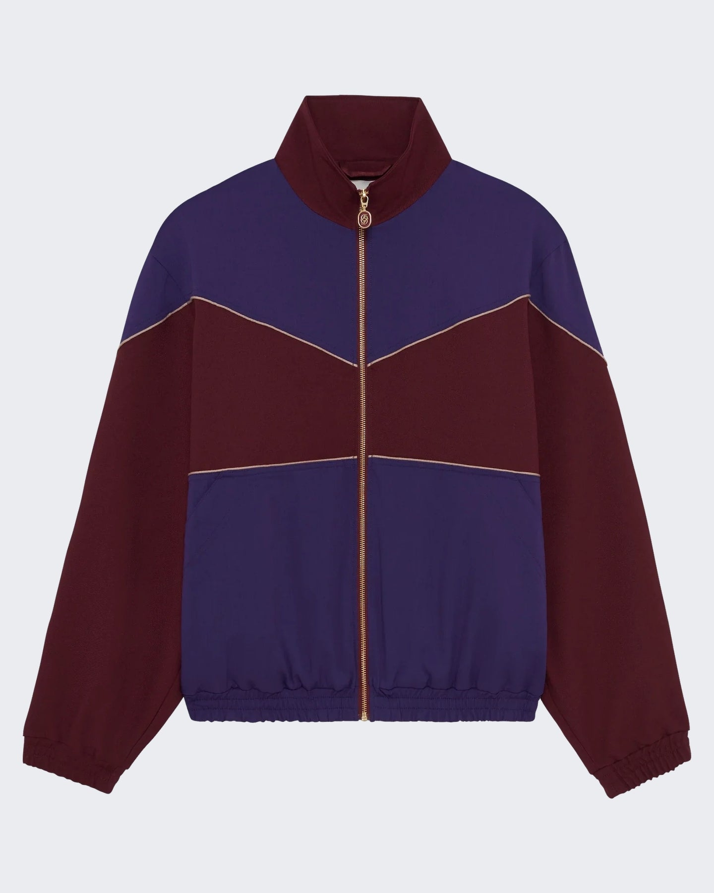 Drole De Monsieur Heren Trackjack twill two tone Paars - Eleganza.nl