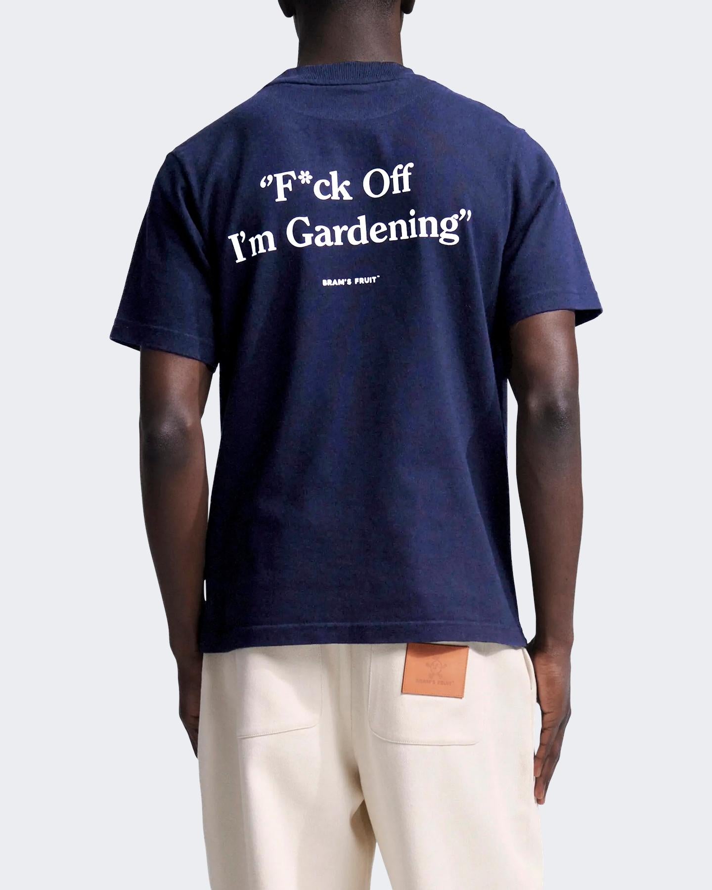 Heren Fuck Off T-shirt Blauw