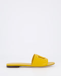 Women's D&amp;G Logo Flat Slide Yellow