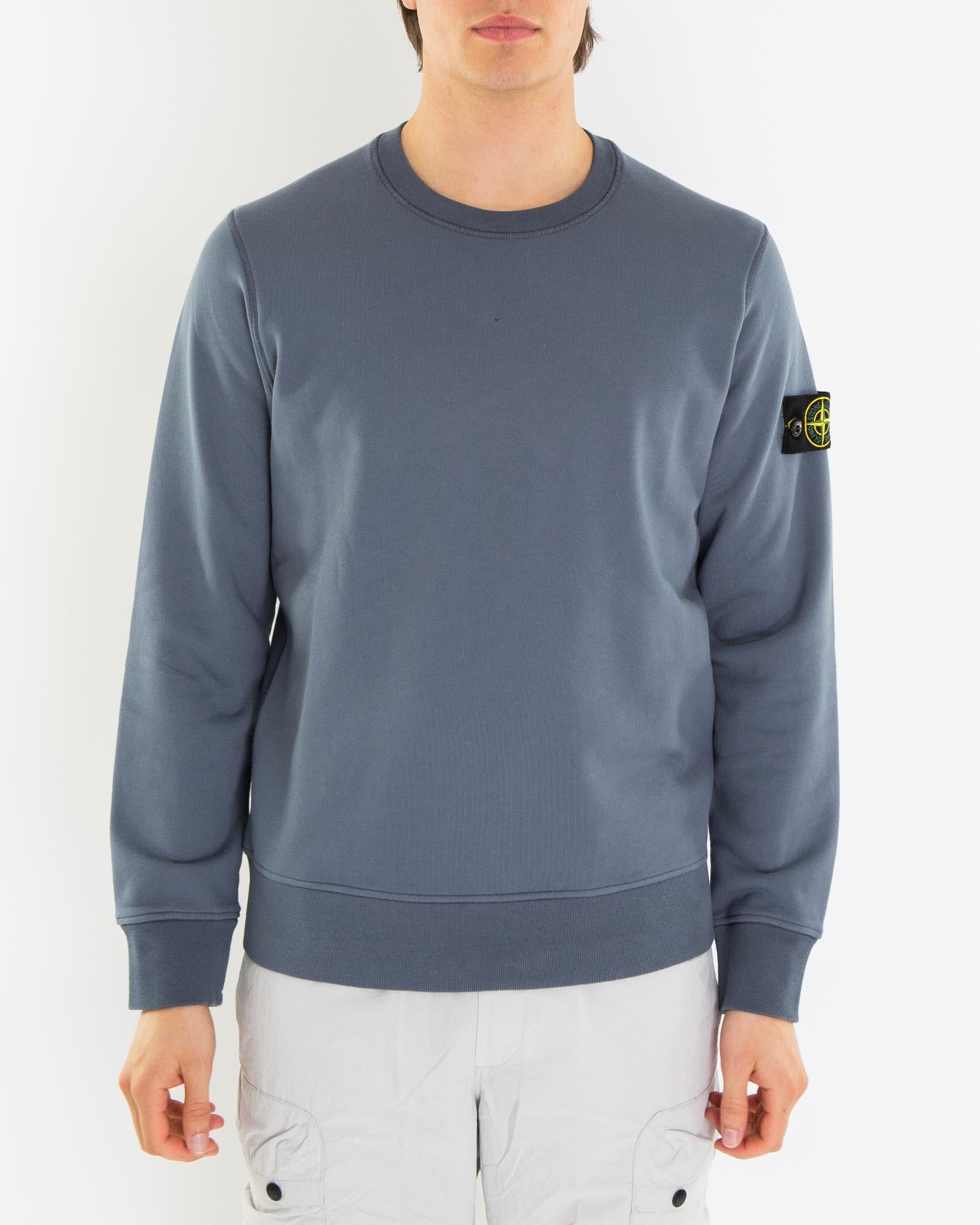 Heren Logo-patch Sweater Blauw