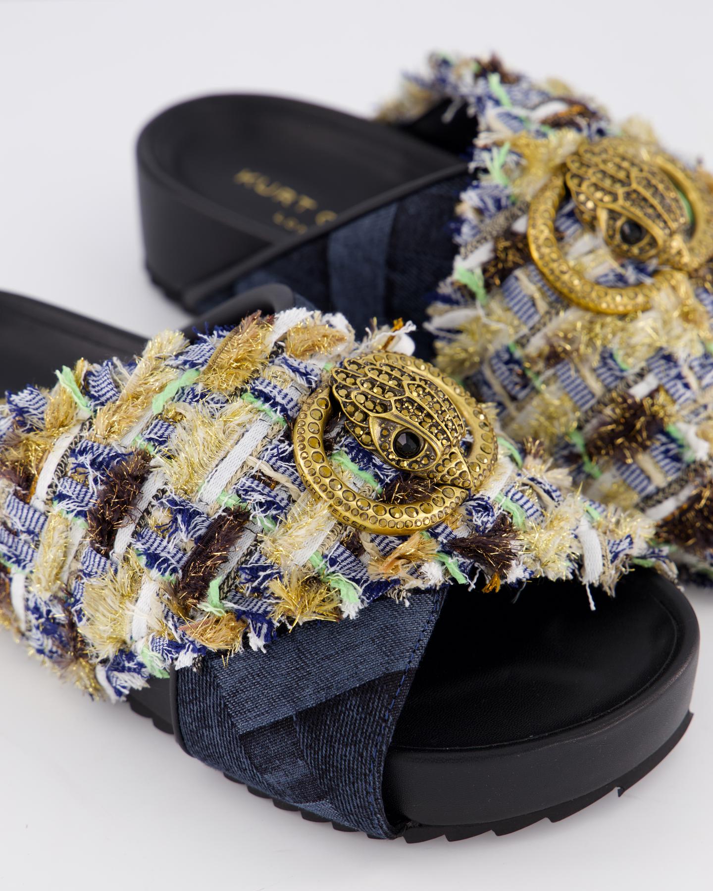 Dames Chelsea Cross Slipper Blauw