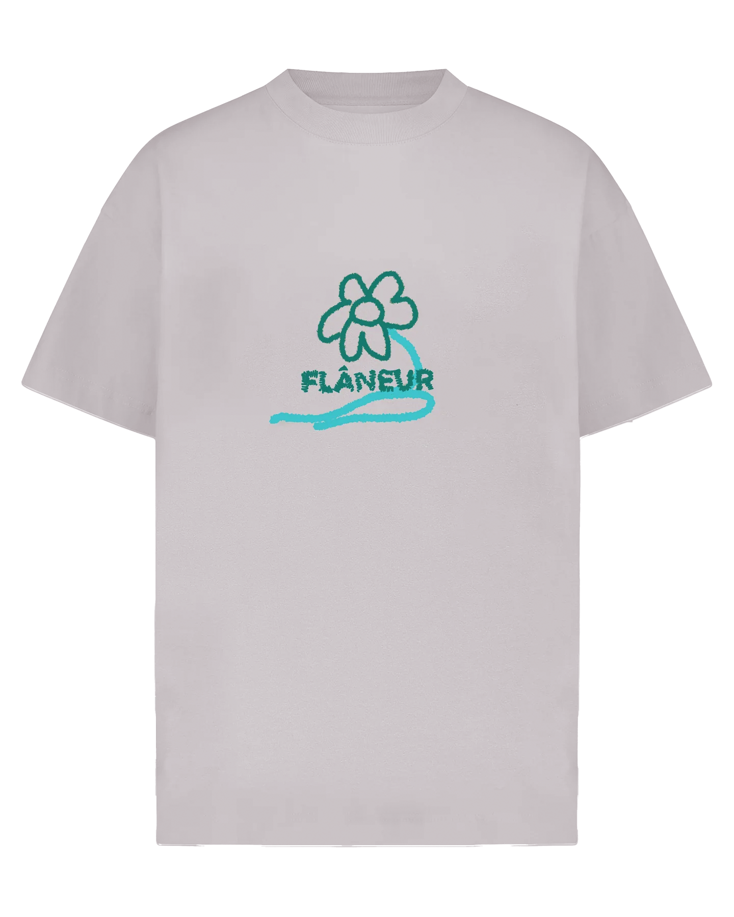 Heren Flower Stalk T-Shirt Grey