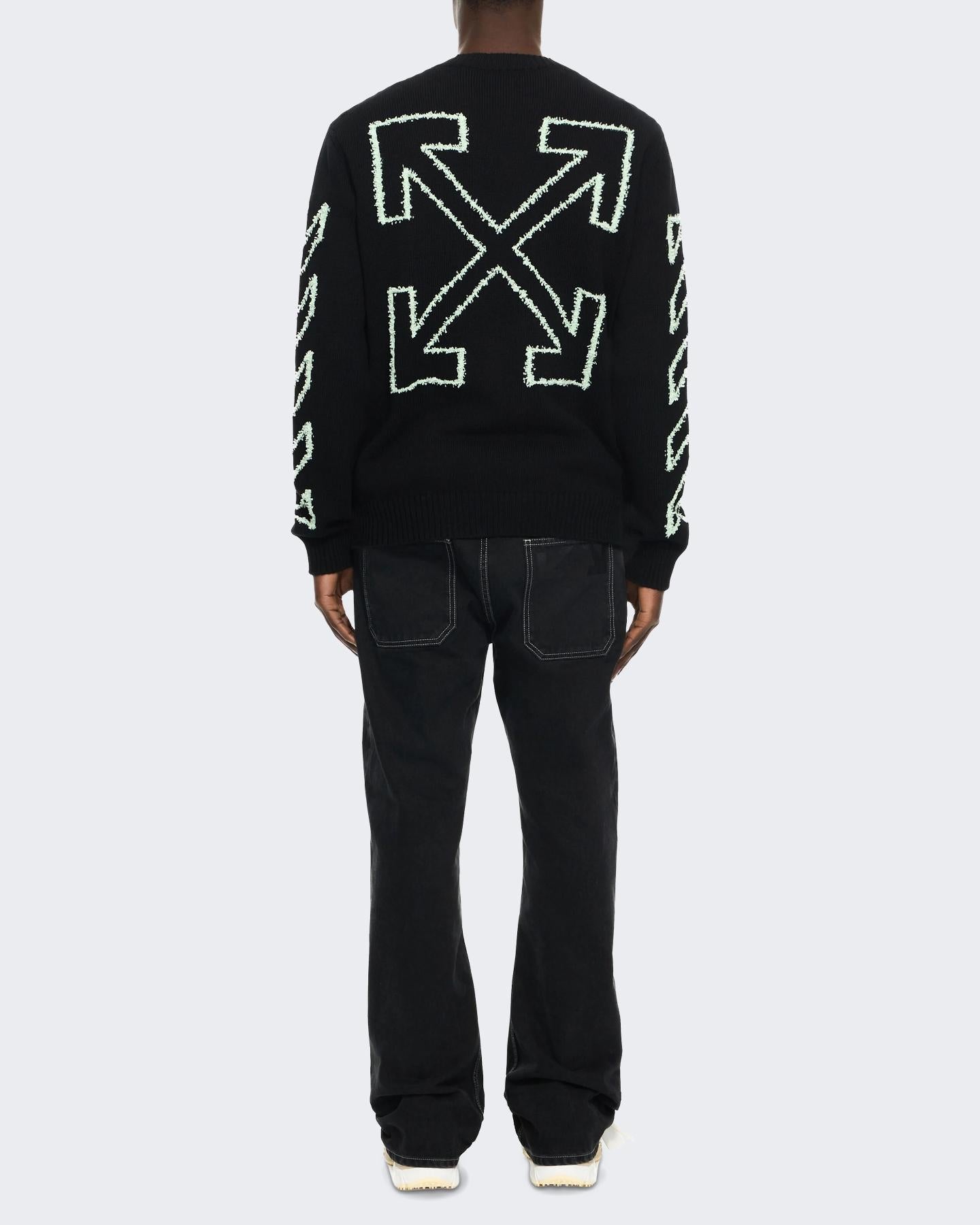 Heren Diag Outline Knit Crewneck