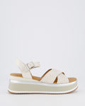Women's Braided Strap Sandal White — huidige kleur