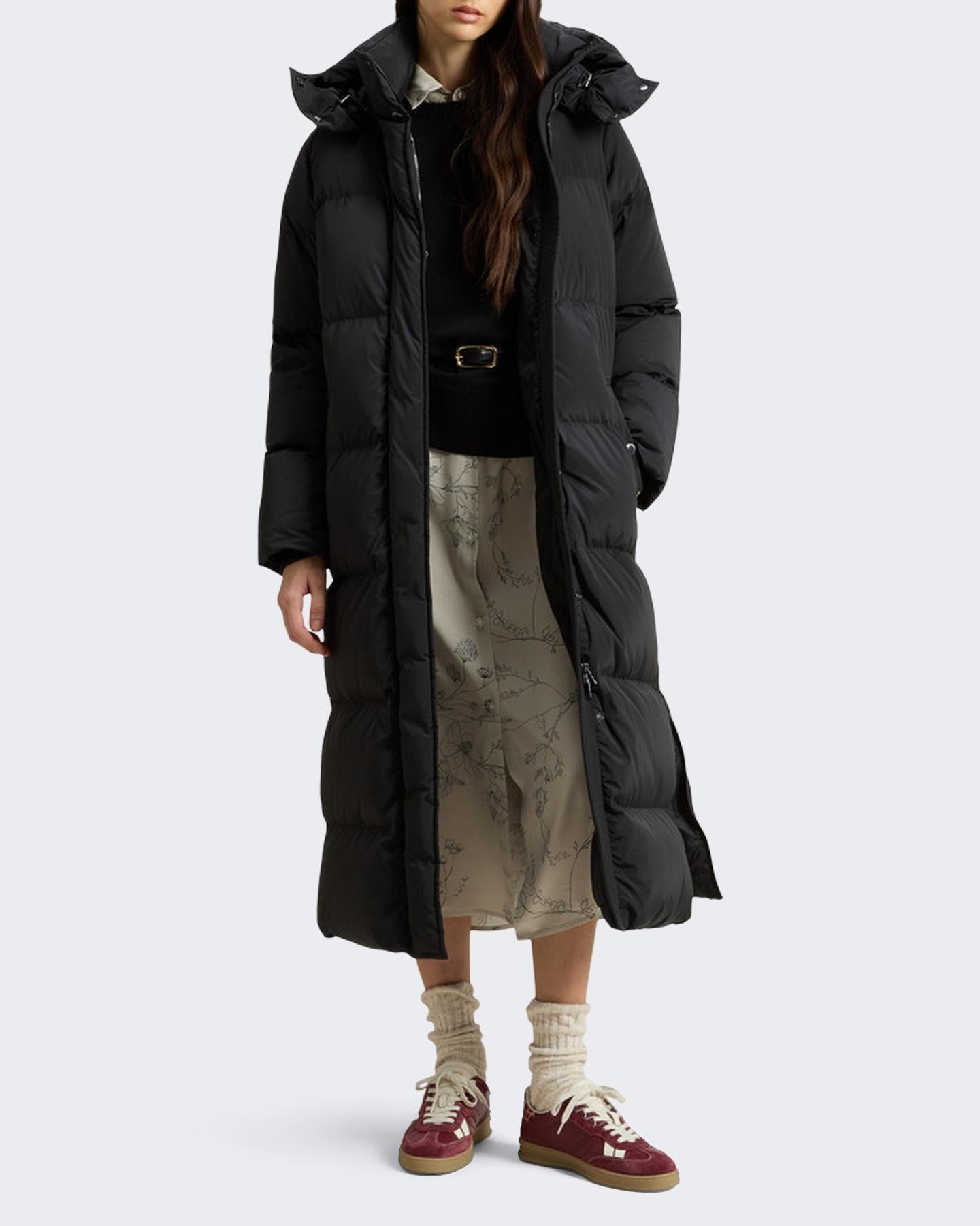 Dames Kelly Long Parka Zwart