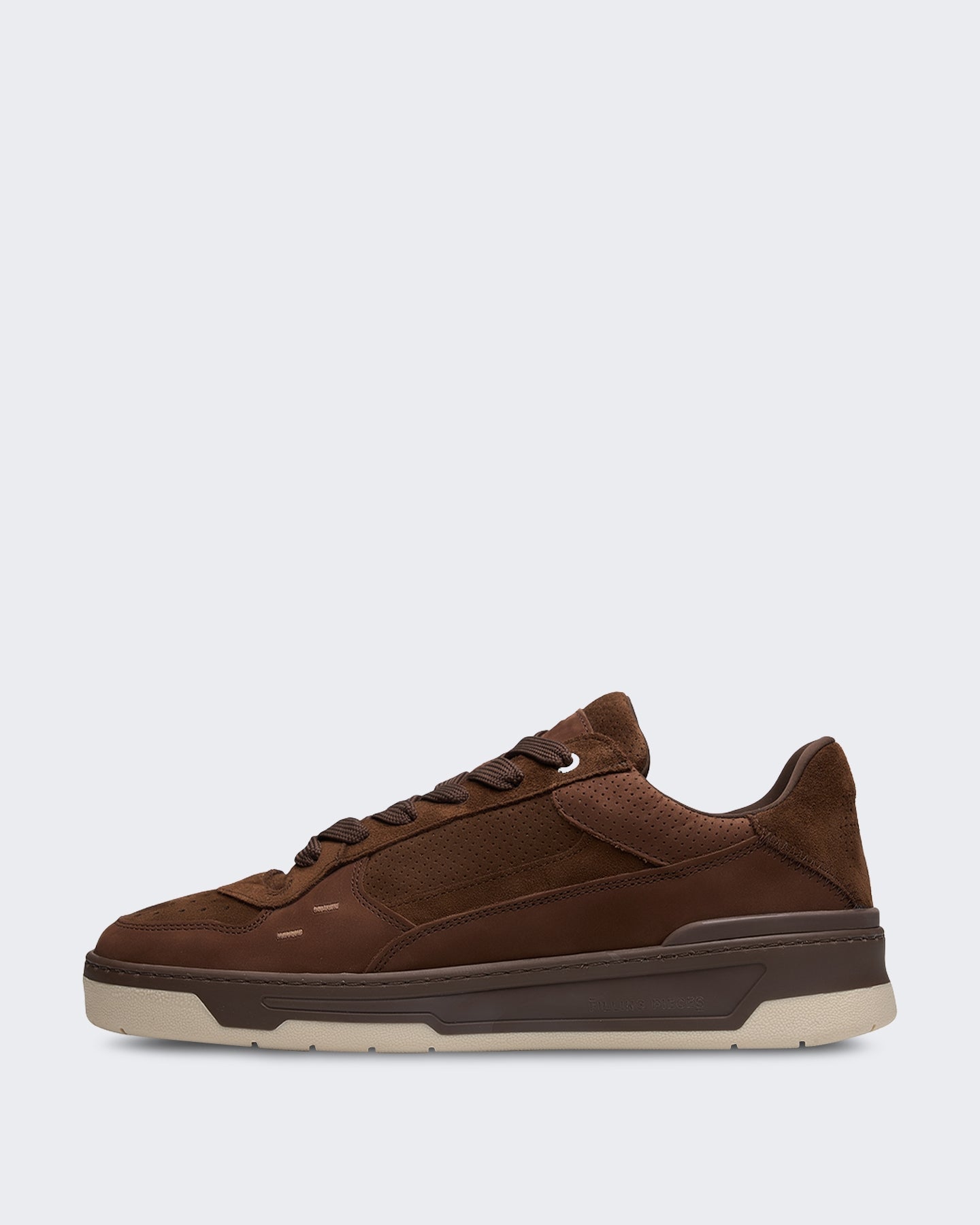 Filling Pieces Heren Cruiser suède sneaker in Chocoladebruin - Eleganza.nl