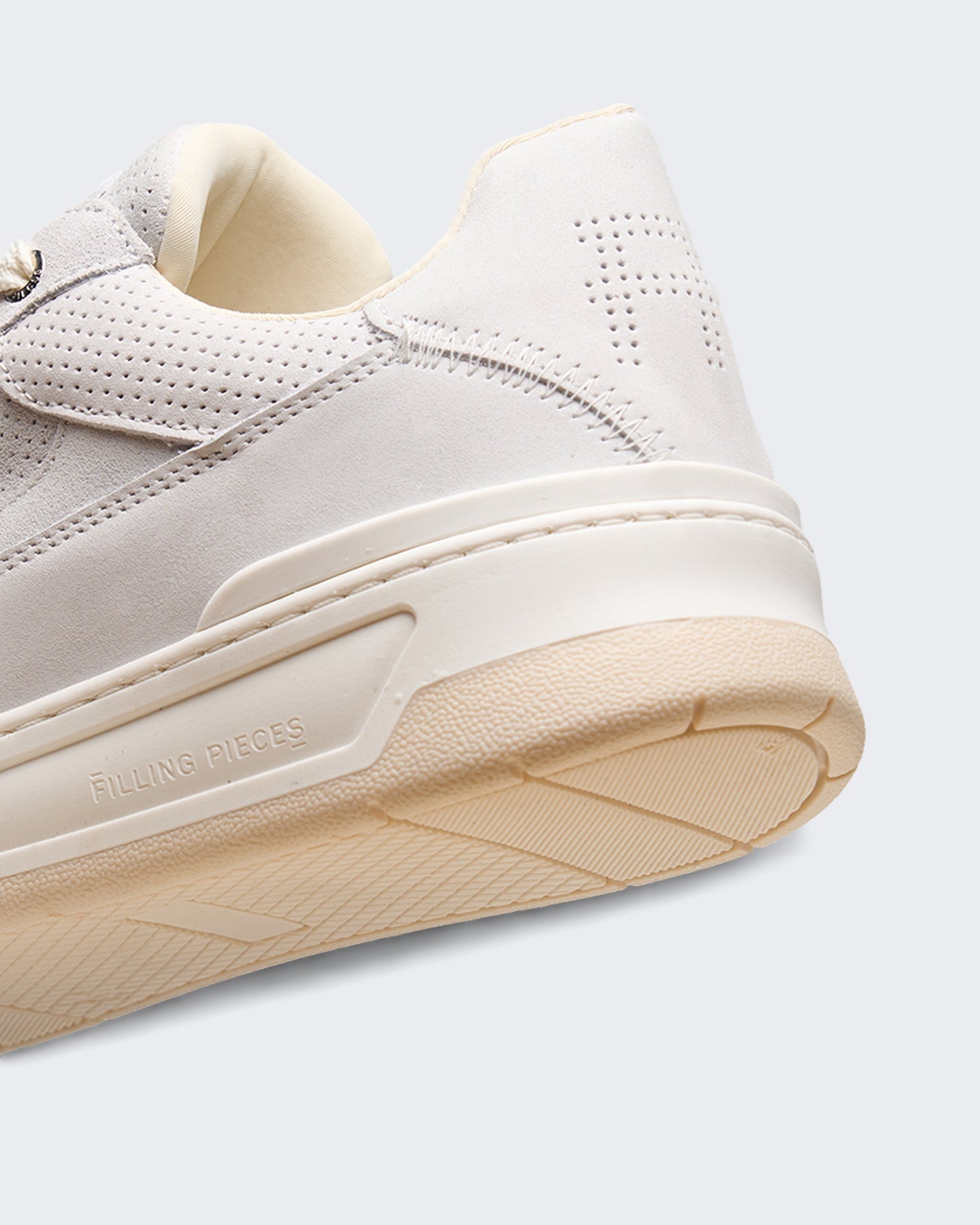Filling Pieces Heren Cruiser suède sneaker in wit - Eleganza.nl