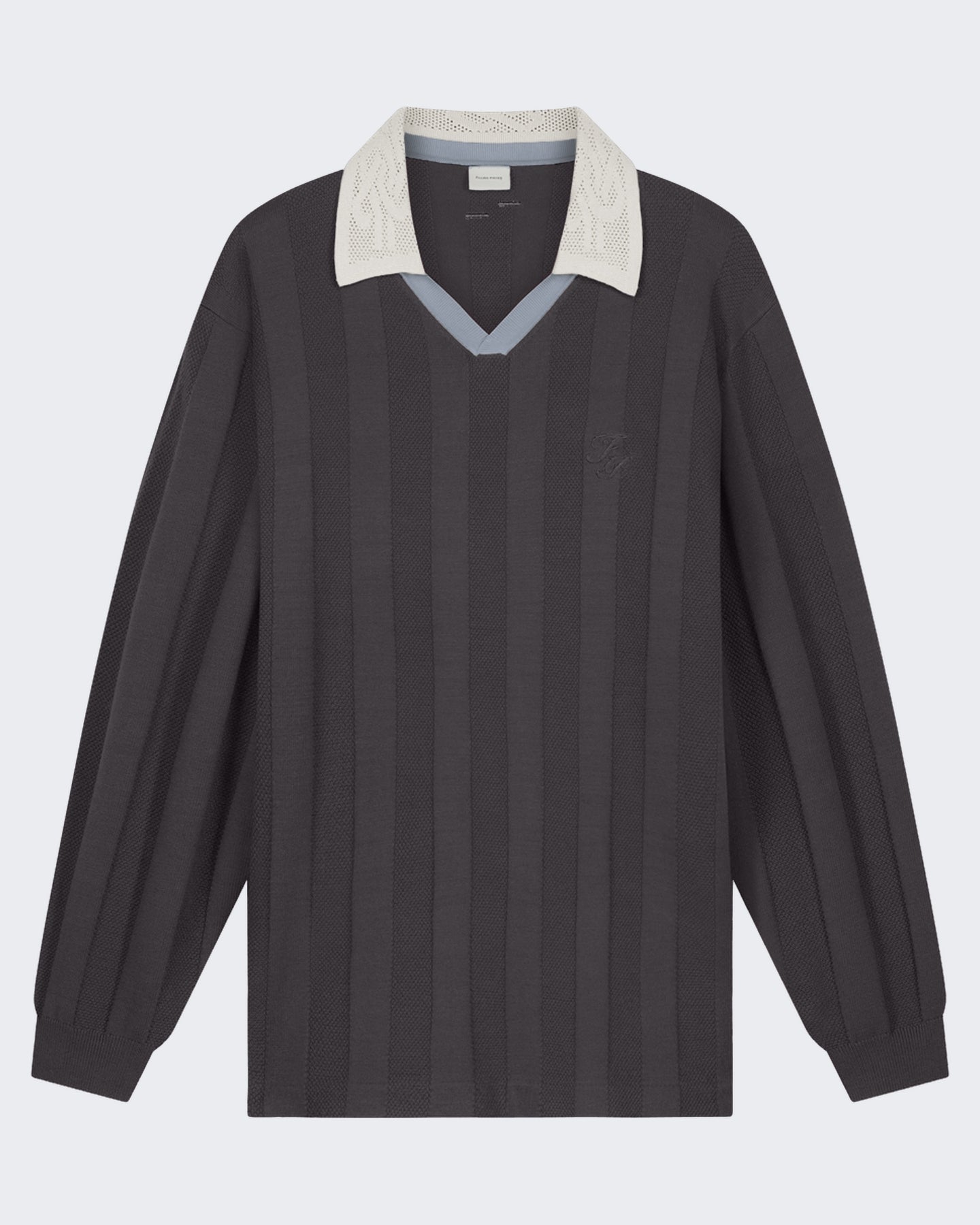 Filling Pieces Heren Gebreid football jersey Grijs - Eleganza.nl