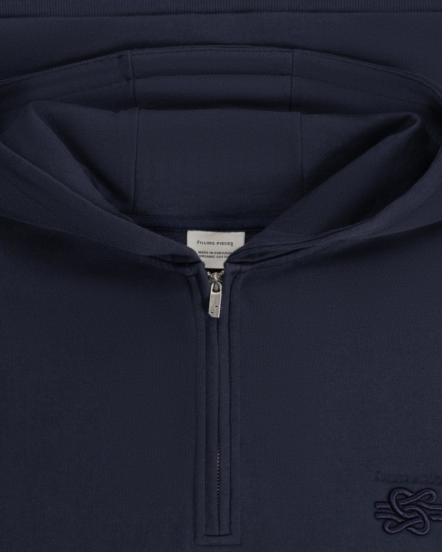Filling Pieces Heren Hoodie met halve rits Blauw - Eleganza.nl