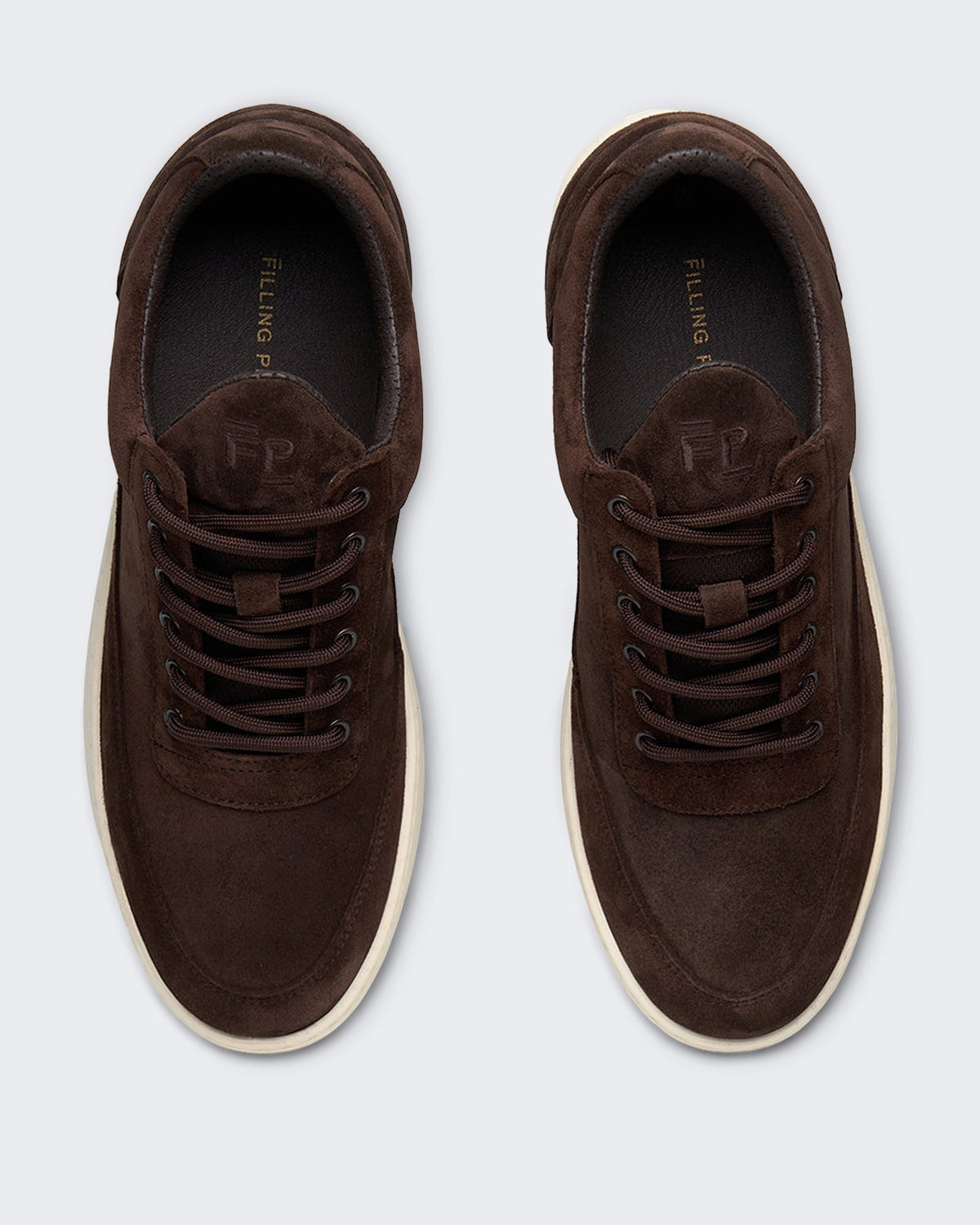 Filling Pieces Heren Low-top suède sneaker in Chocoladebruin - Eleganza.nl