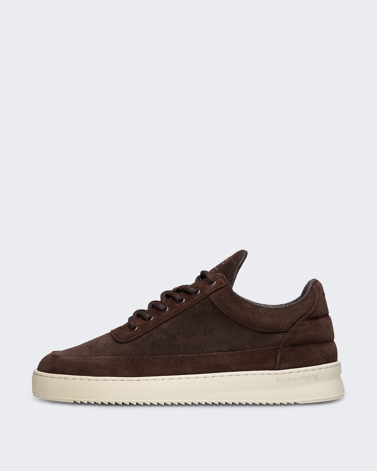 Filling Pieces Heren Low-top suède sneaker in Chocoladebruin - Eleganza.nl