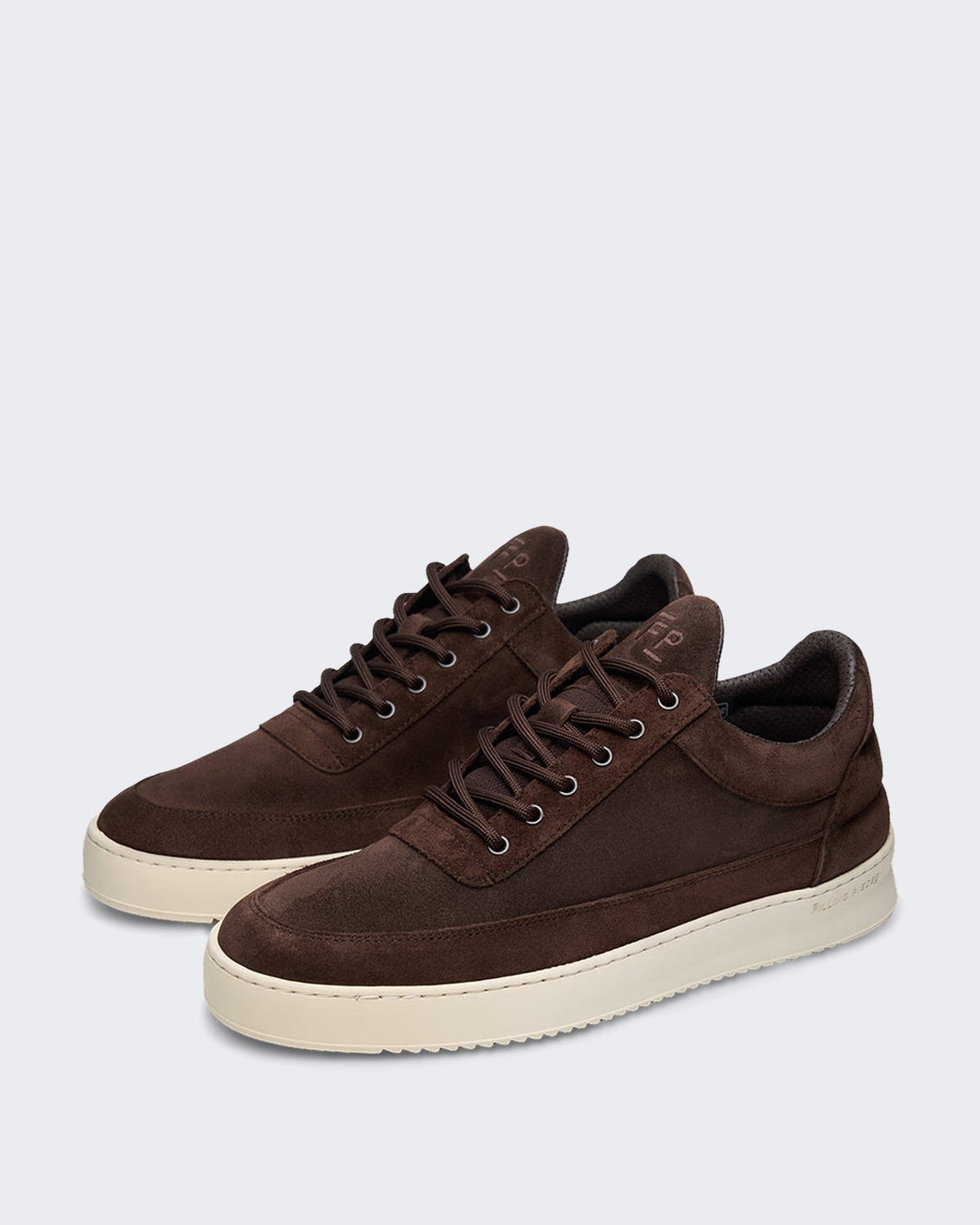 Filling Pieces Heren Low-top suède sneaker in Chocoladebruin - Eleganza.nl