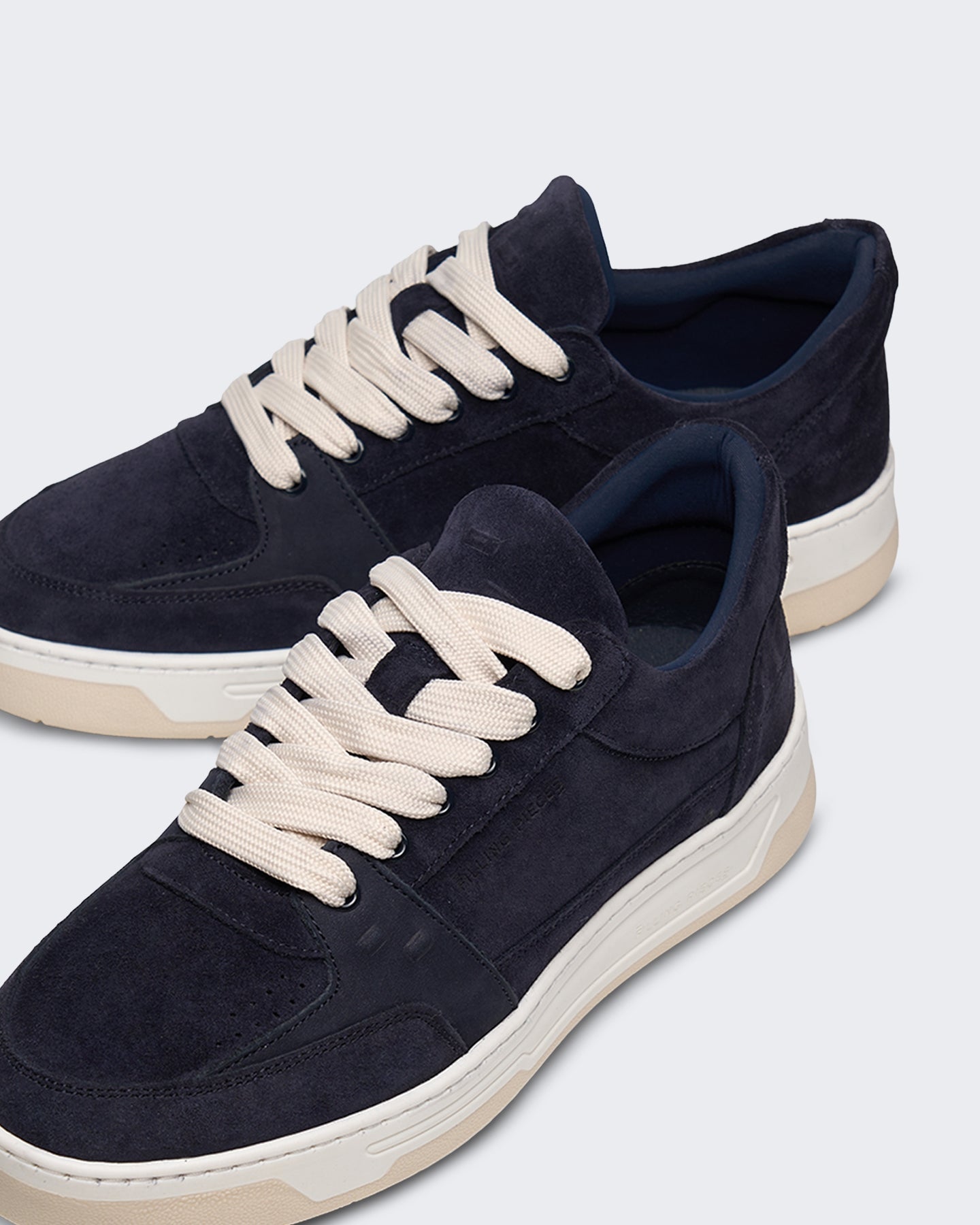 Filling Pieces Heren Low Vise suède sneaker in Blauw - Eleganza.nl