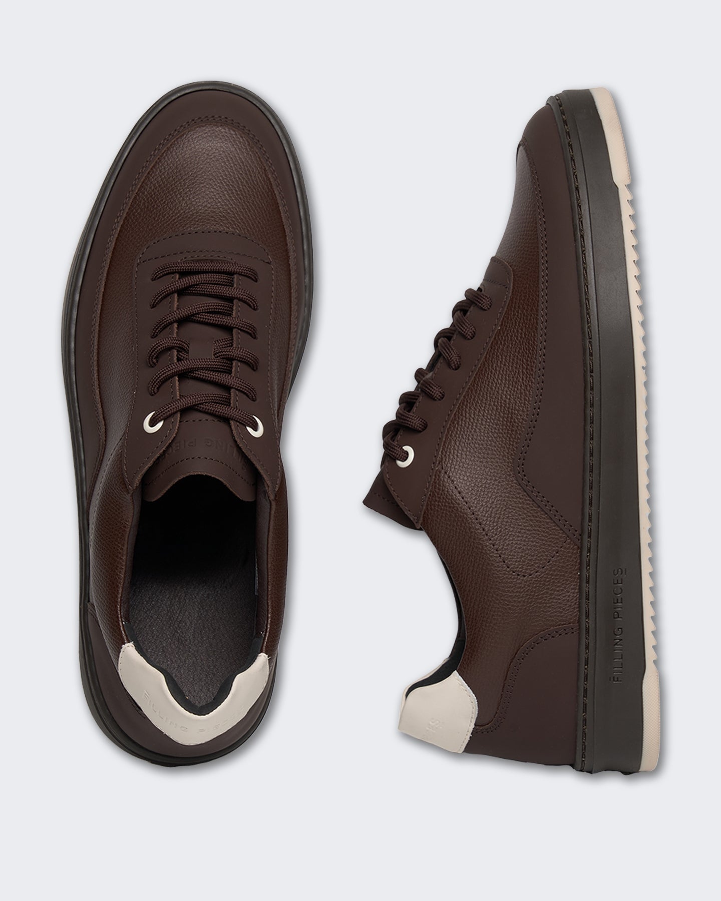 Filling Pieces Heren Technische sneaker met crumbs detail Chocoladebruin - Eleganza.nl