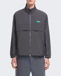 Men's Badge track jacket met embleem Grey — huidige kleur