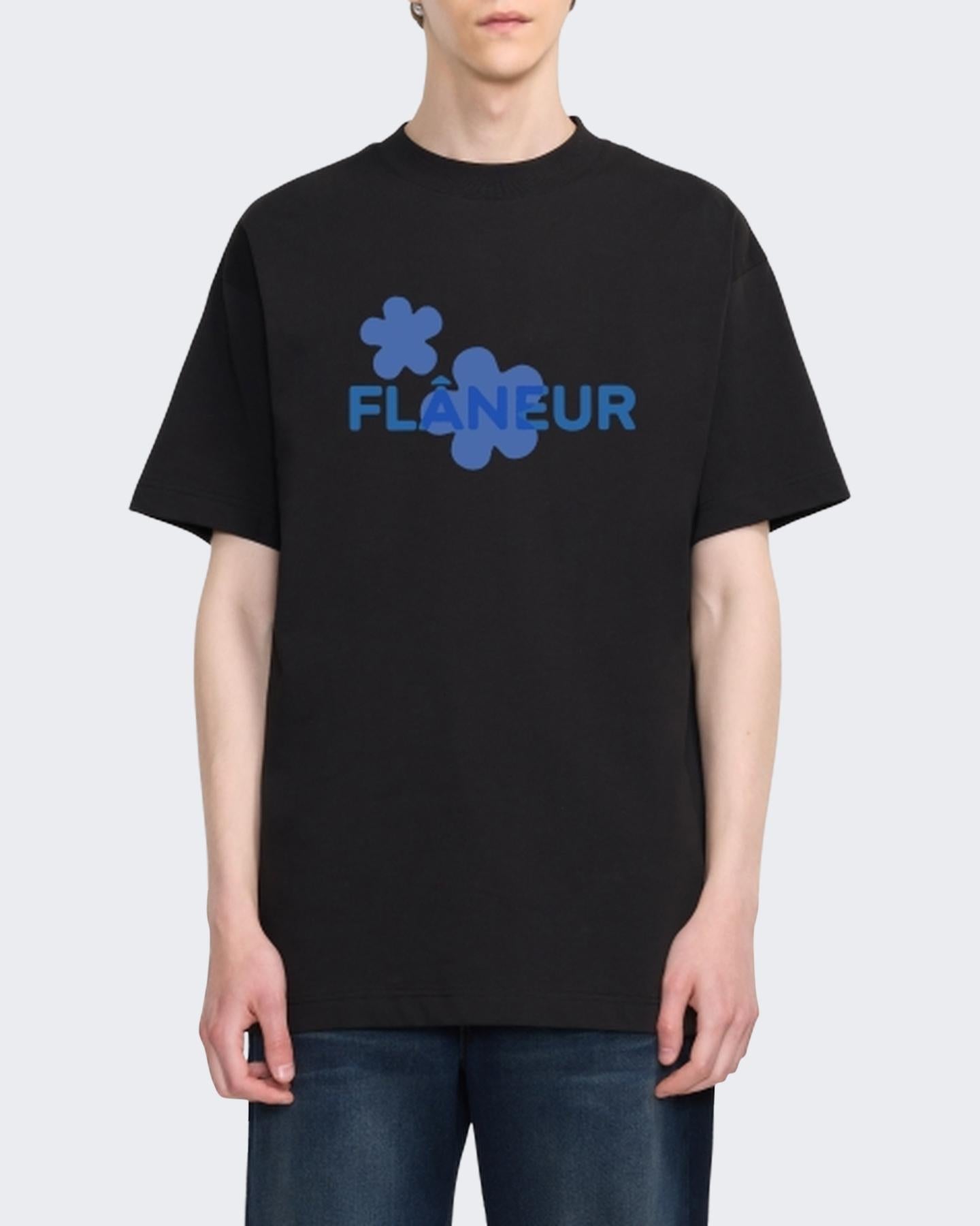 FLÂNEUR Heren Organic Flower T-Shirt - Eleganza.nl