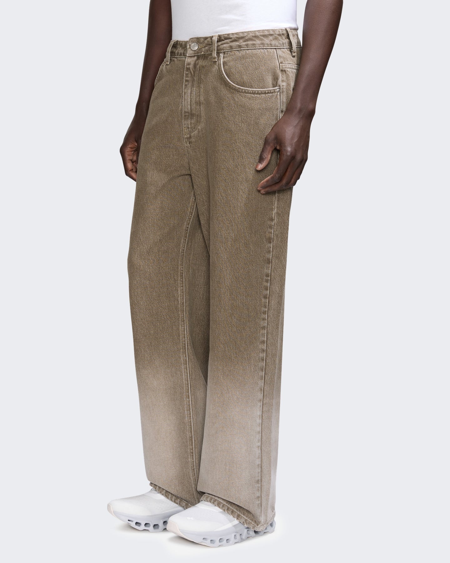 FLÂNEUR Heren Relaxed fit jeans met faded wassing Grijs - Eleganza.nl