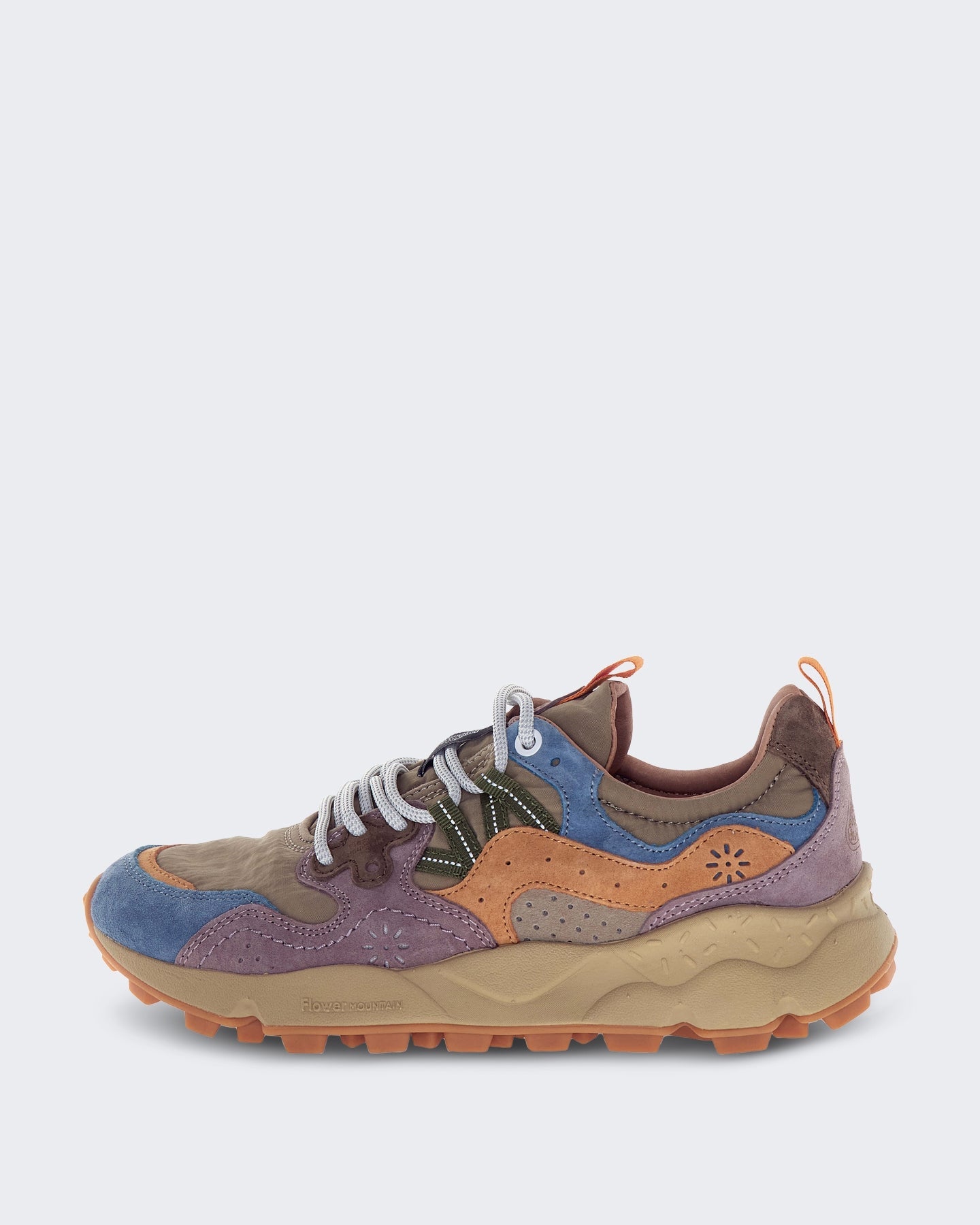 Flower Mountain Dames Lage sneaker met veters Petrol - Eleganza.nl